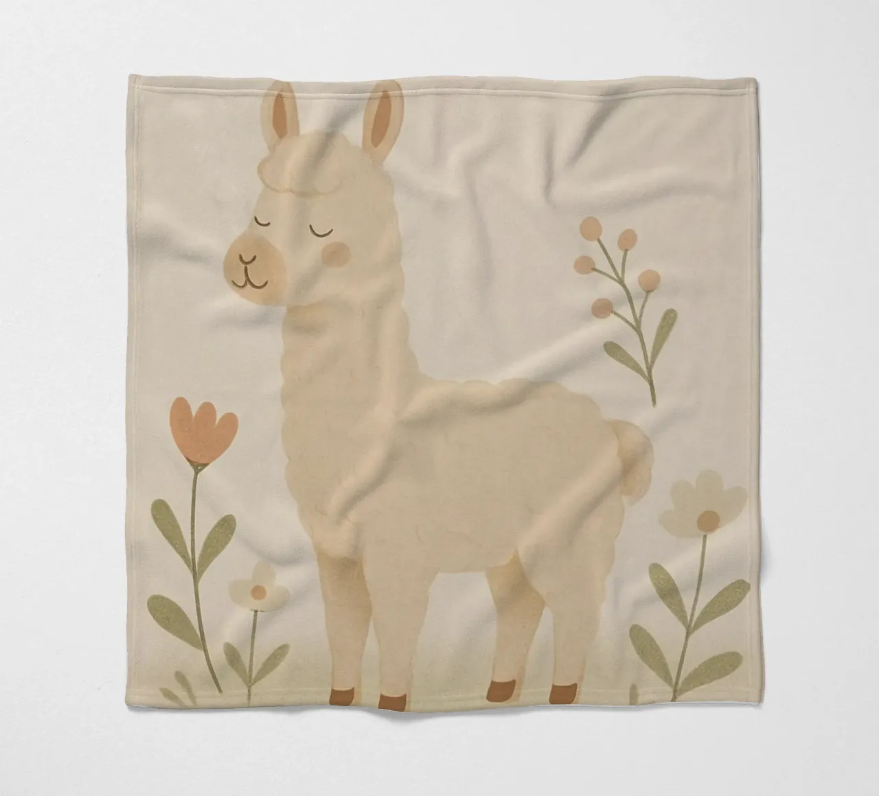 Llama Soft Pastel coperta in pile da Attaboy Dsgn