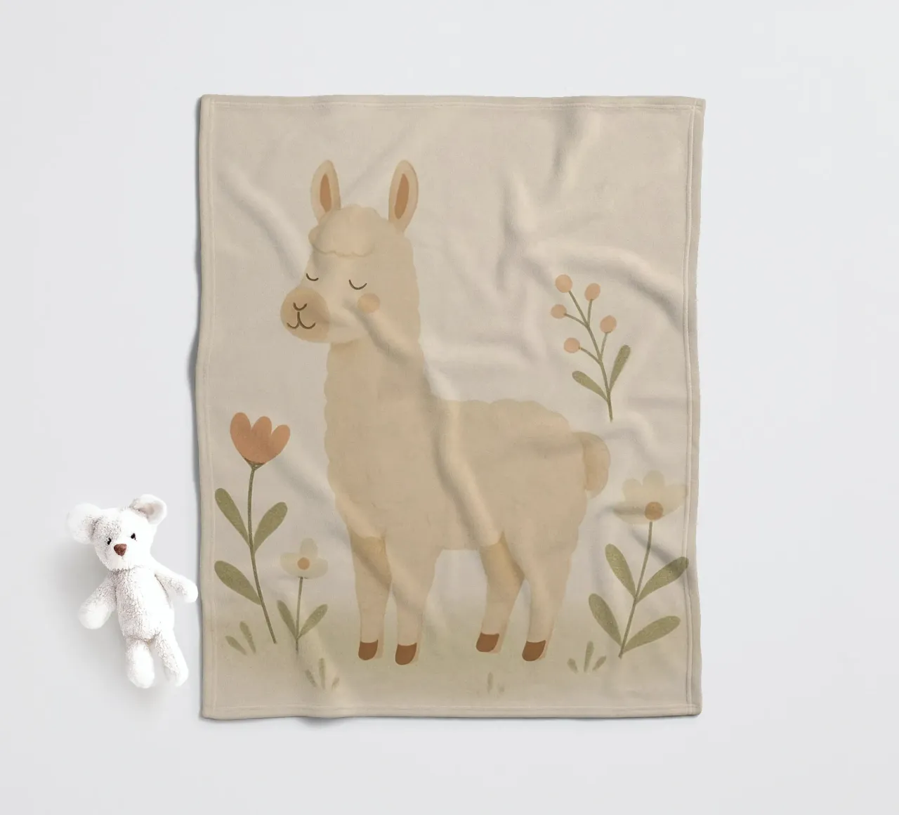 Llama Soft Pastel coperta in pile da Attaboy Dsgn