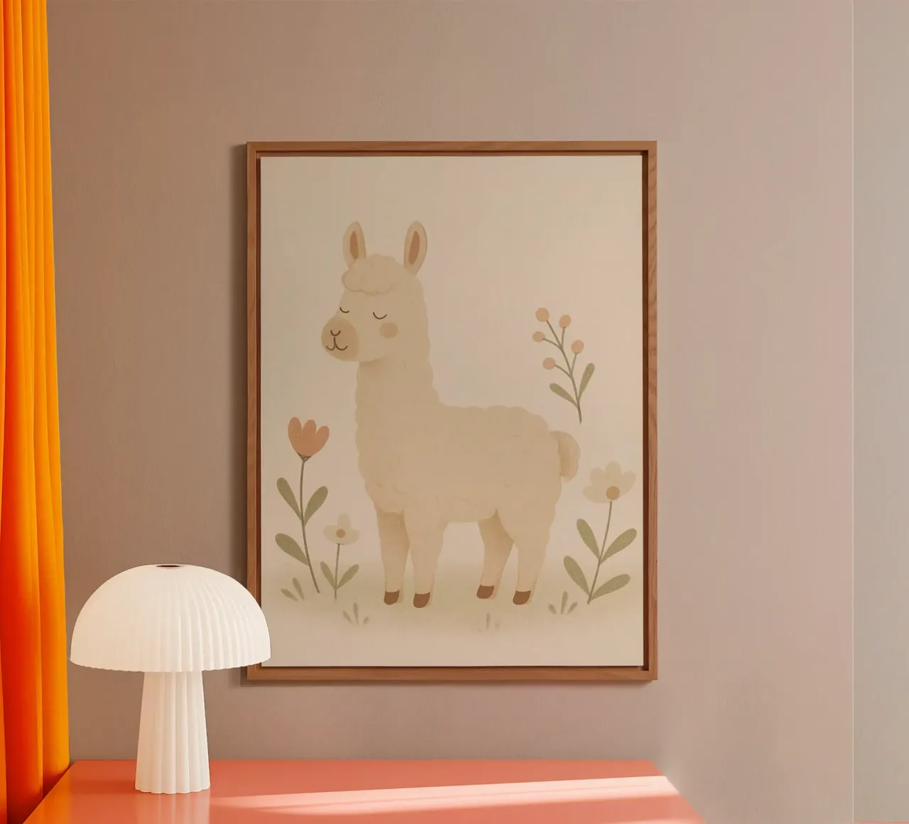 Llama Soft Pastel alluminio dibond da Attaboy Dsgn