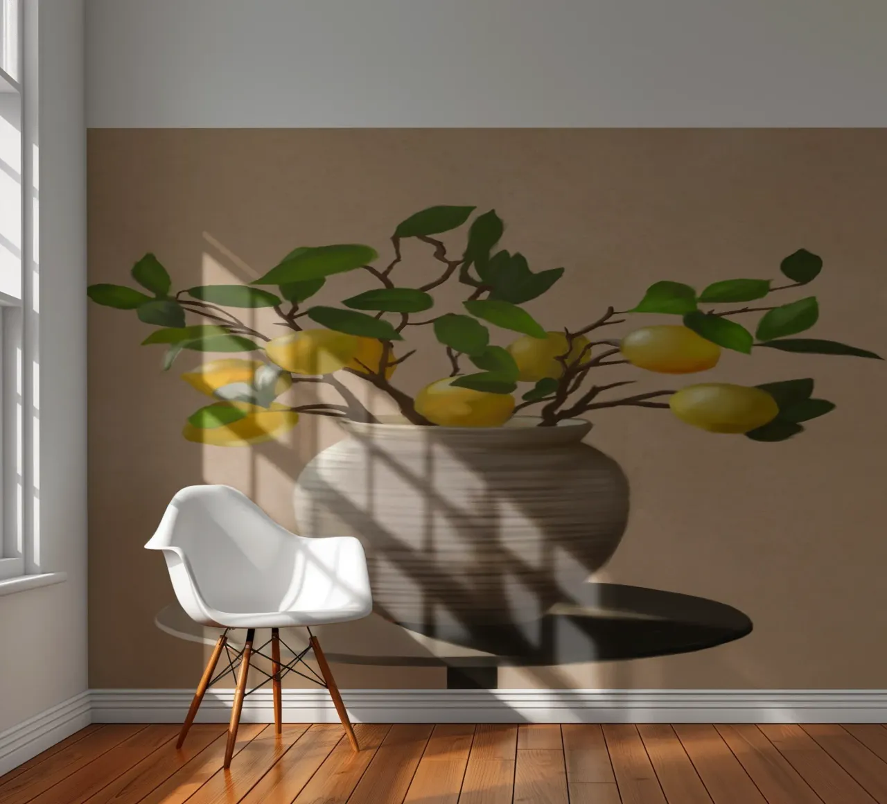 Citroenen fotobehang van Verse