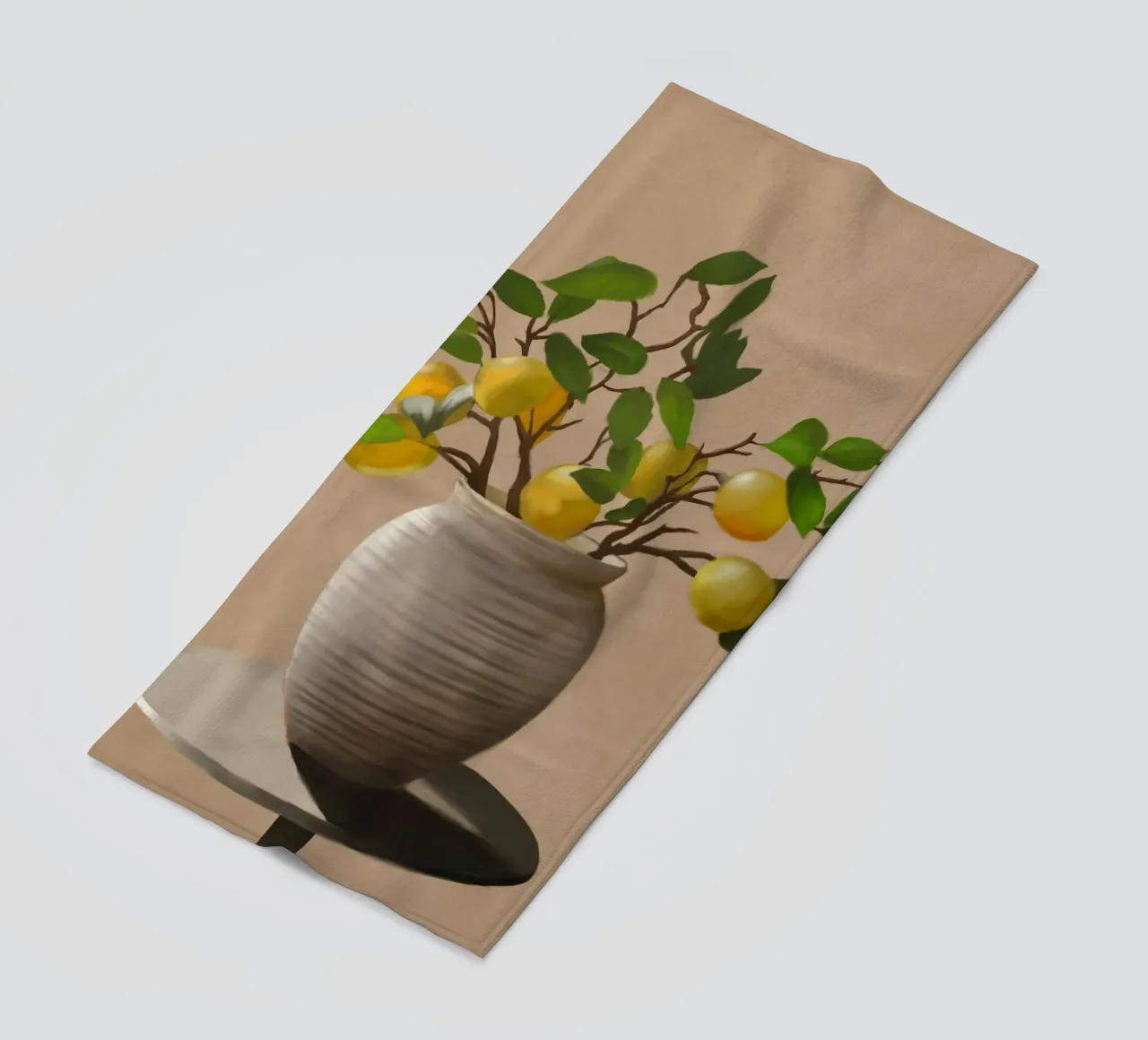 Lemons beach towel by Verse