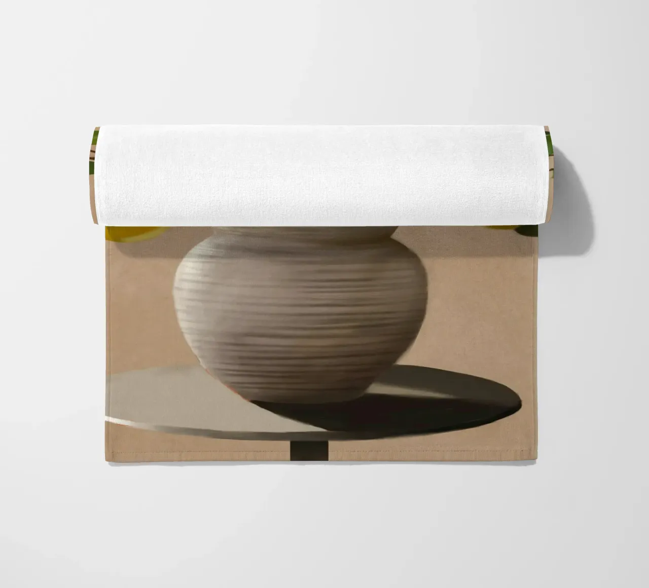 Lemons beach towel by Verse