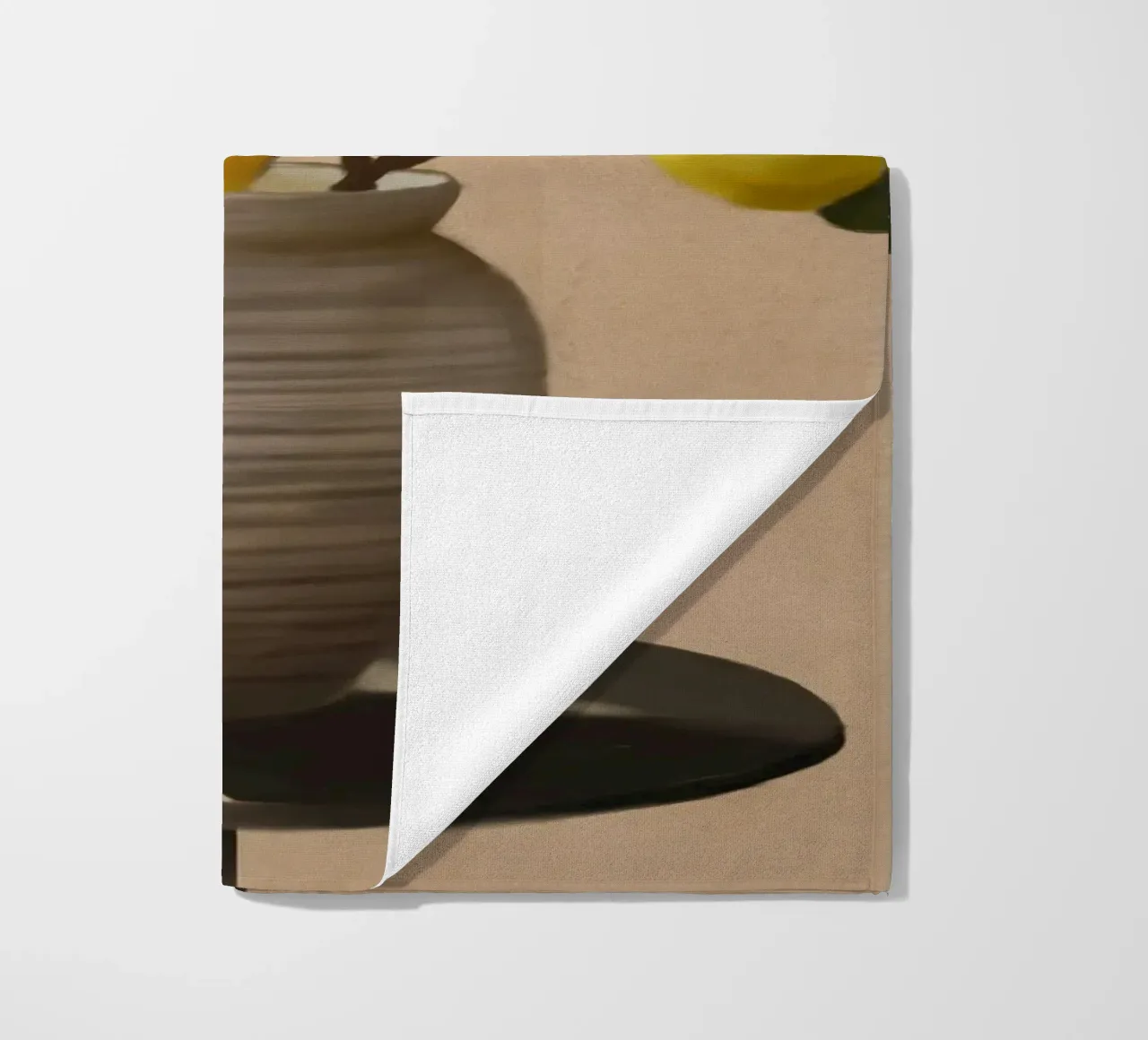 Lemons beach towel by Verse