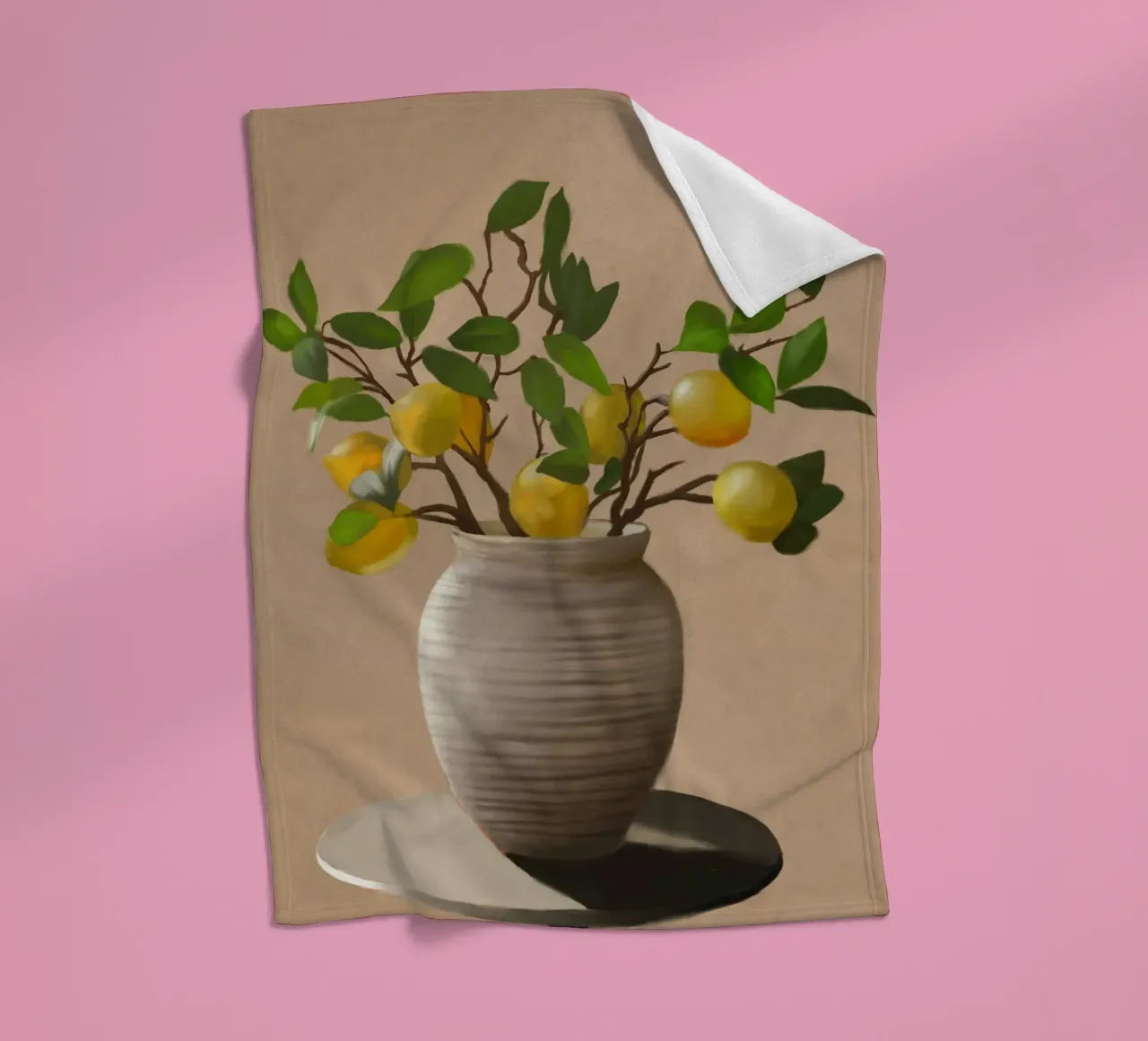 Zitronen Fleecedecke von Verse