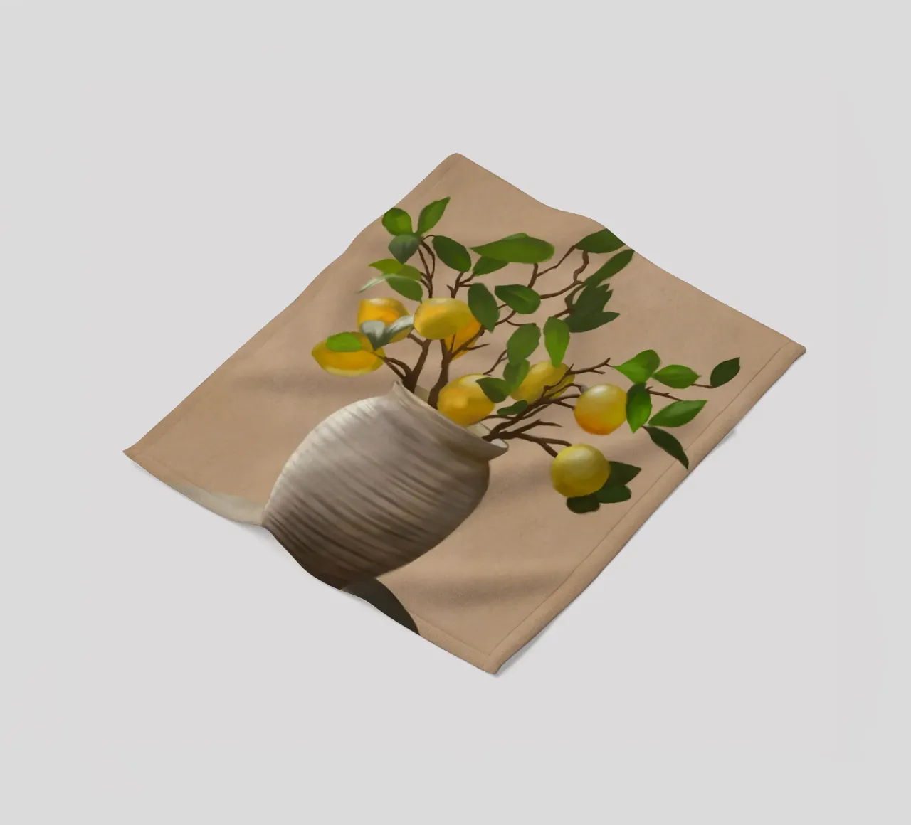 Zitronen Fleecedecke von Verse