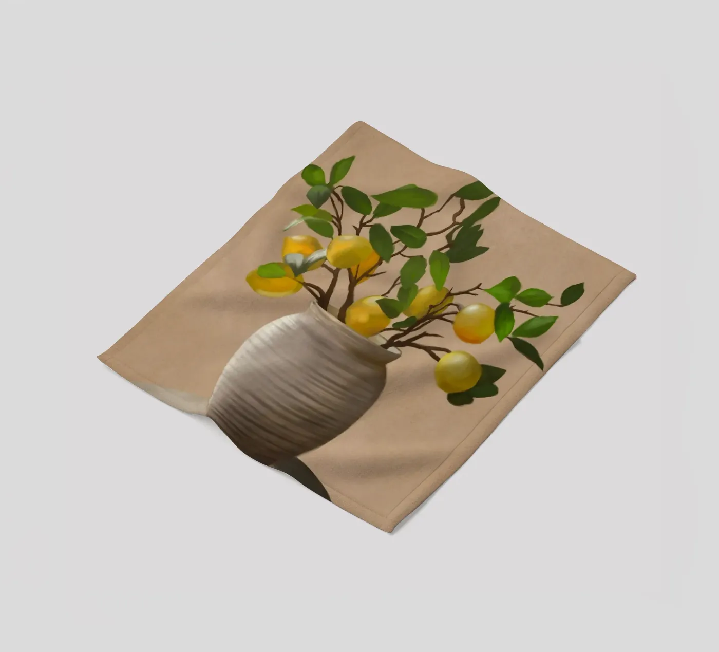 Lemons fleece blanket by Verse