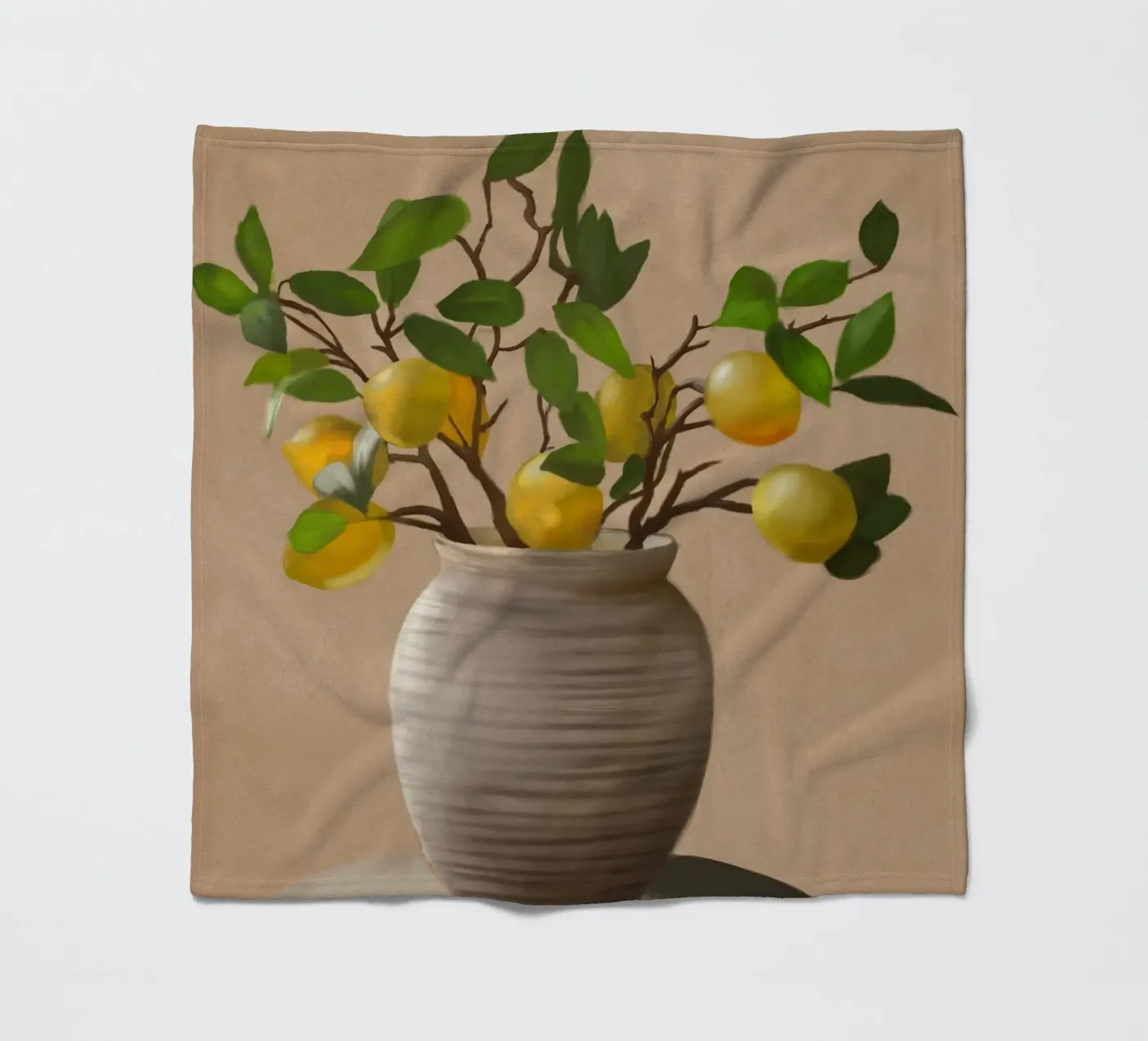 Lemons fleece blanket by Verse