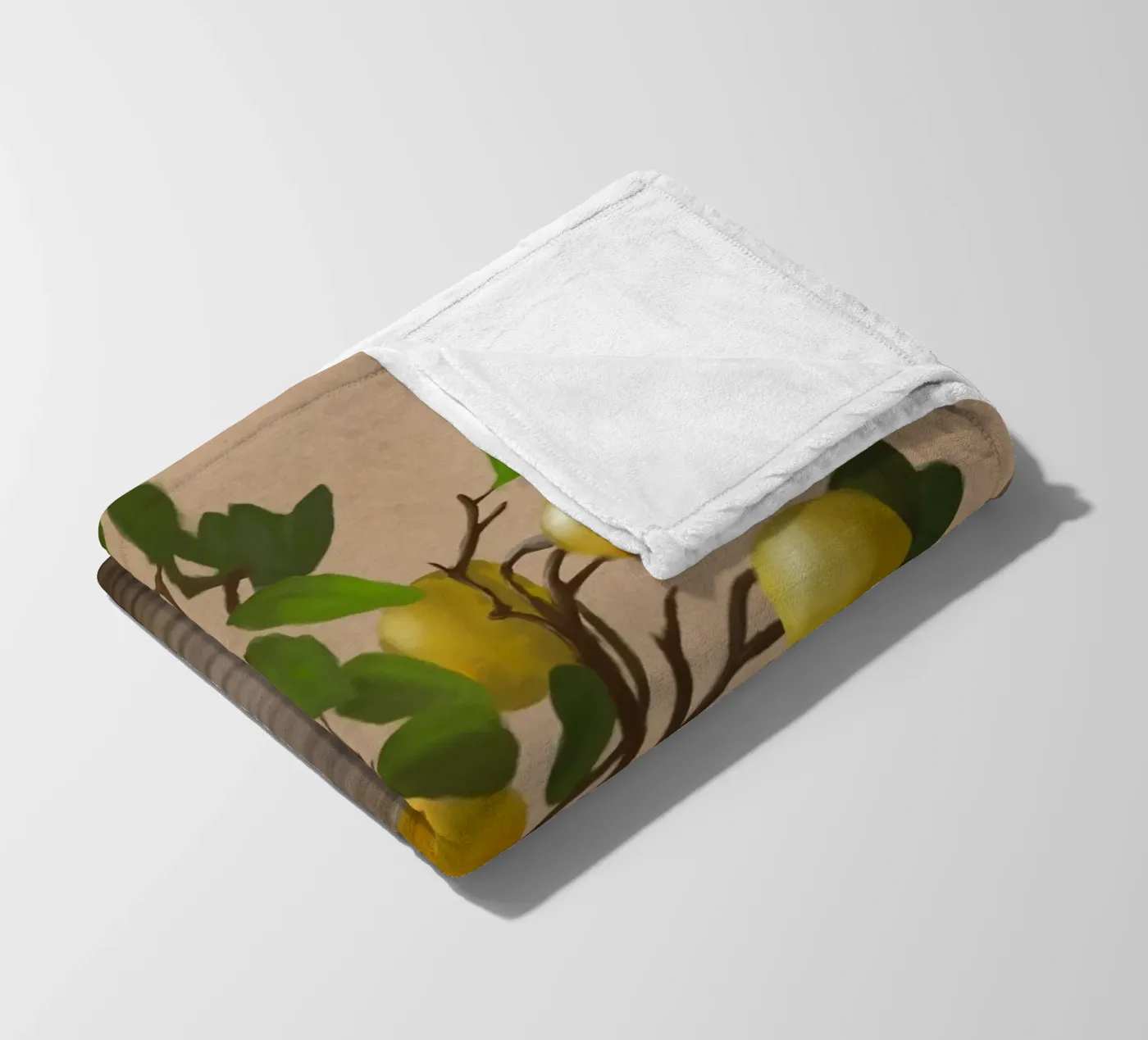 Lemons fleece blanket by Verse