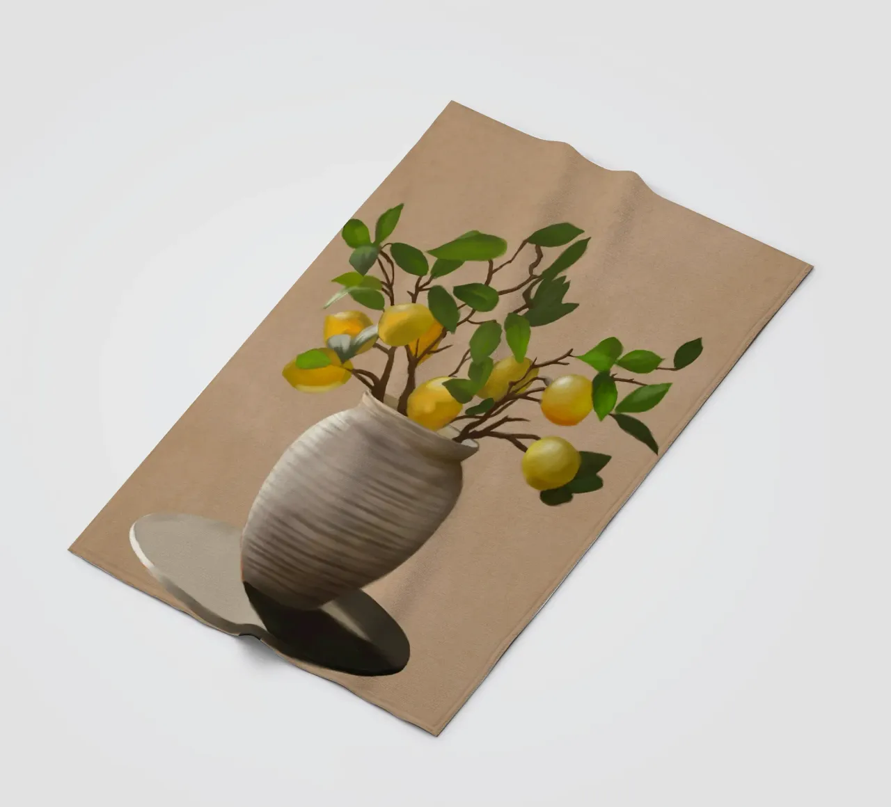 Zitronen Fleecedecke von Verse