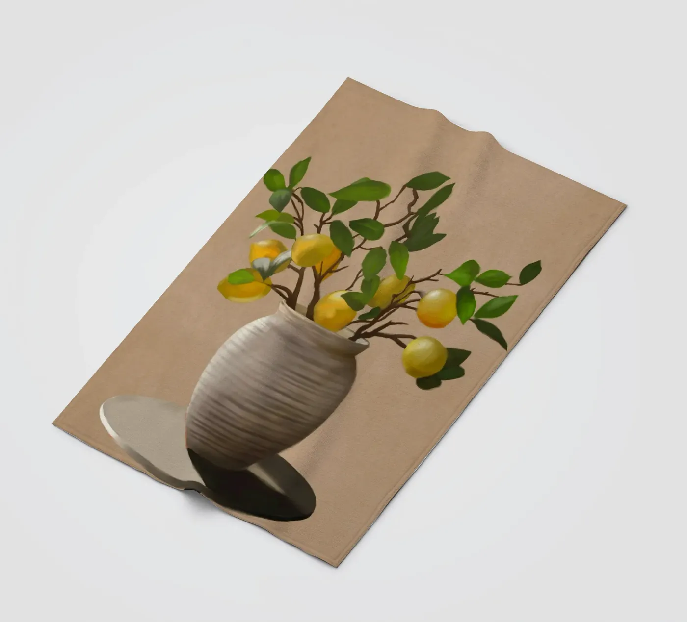 Lemons fleece blanket by Verse