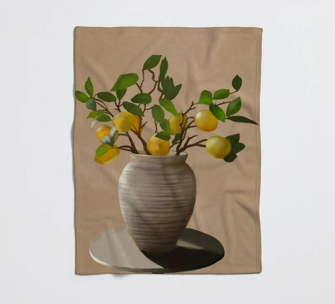 Lemons fleece blanket by Verse