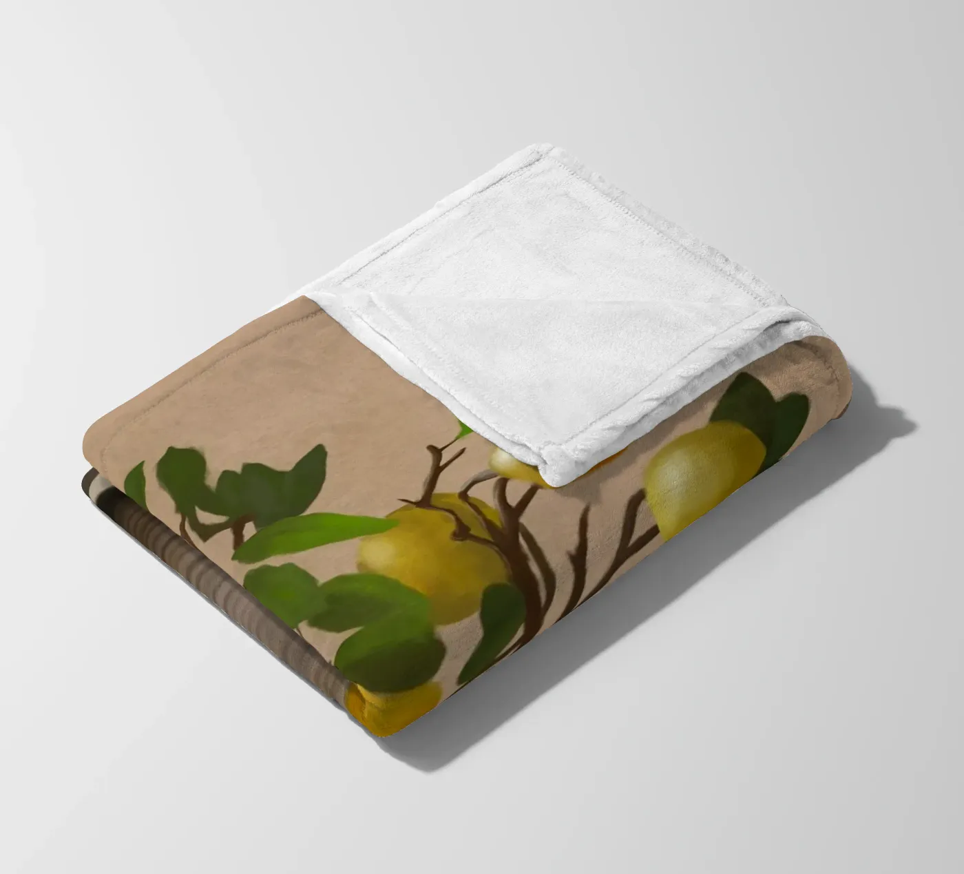 Lemons fleece blanket by Verse