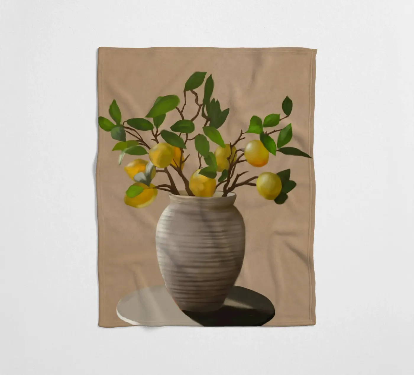 Lemons fleece blanket by Verse