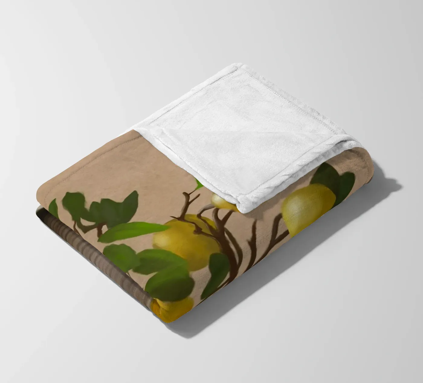 Lemons fleece blanket by Verse