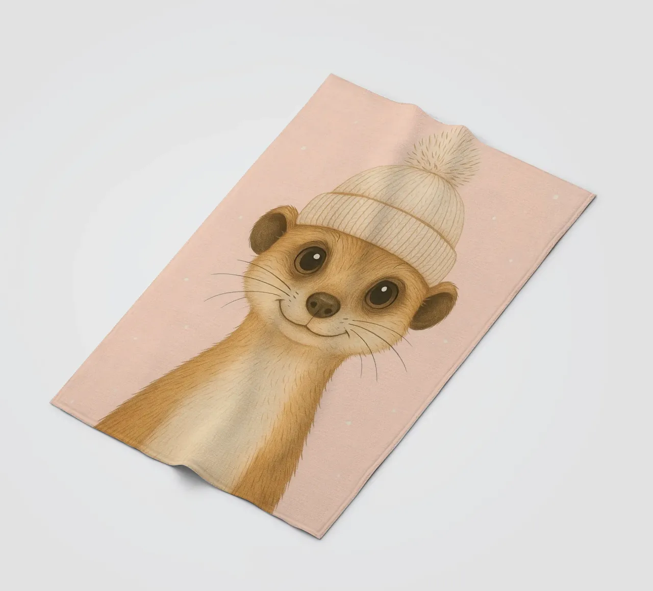 Meerkat in Beanie Cap coperta in pile da Attaboy Dsgn