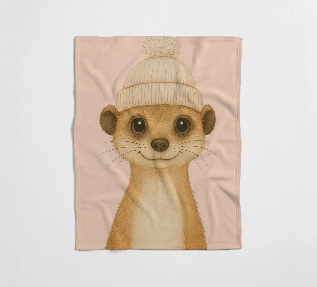 Meerkat in Beanie Cap coperta in pile da Attaboy Dsgn