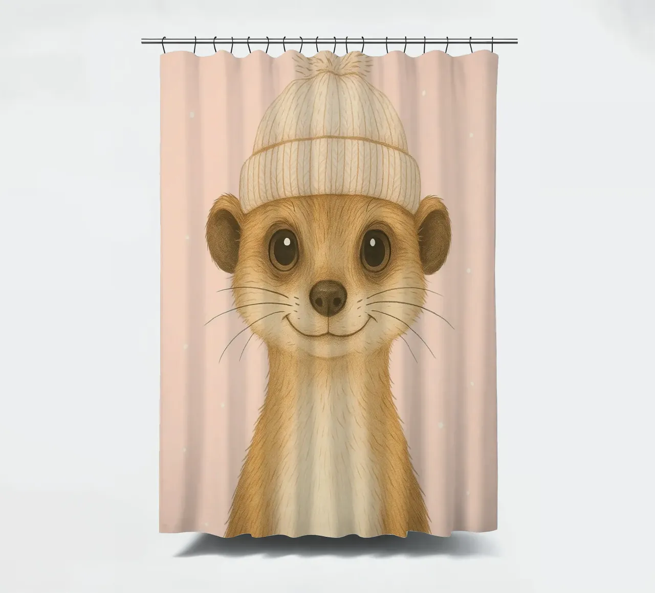 Meerkat in Beanie Cap tenda da doccia da Attaboy Dsgn