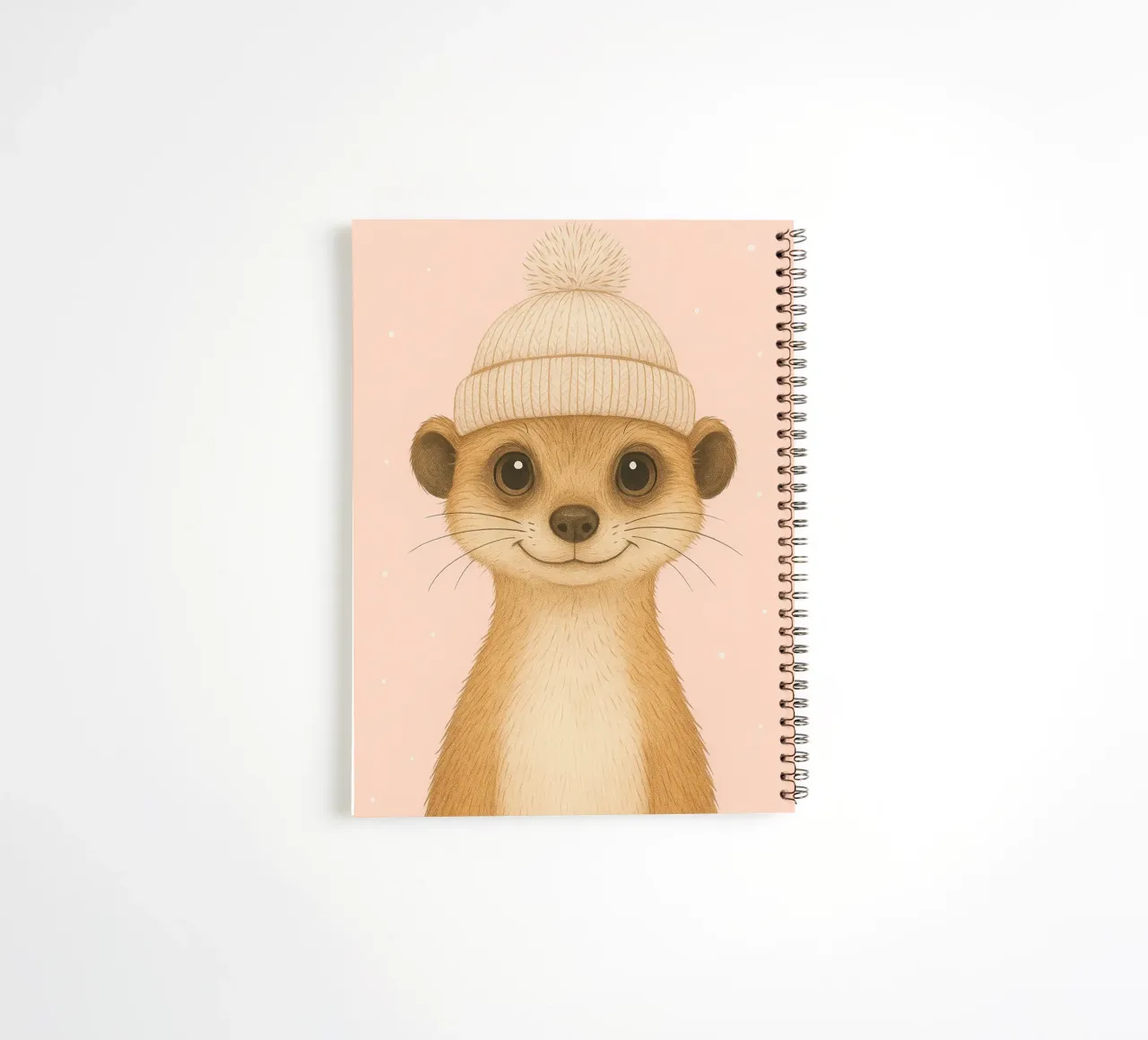 Meerkat in Beanie Cap spiral notebook by Attaboy Dsgn
