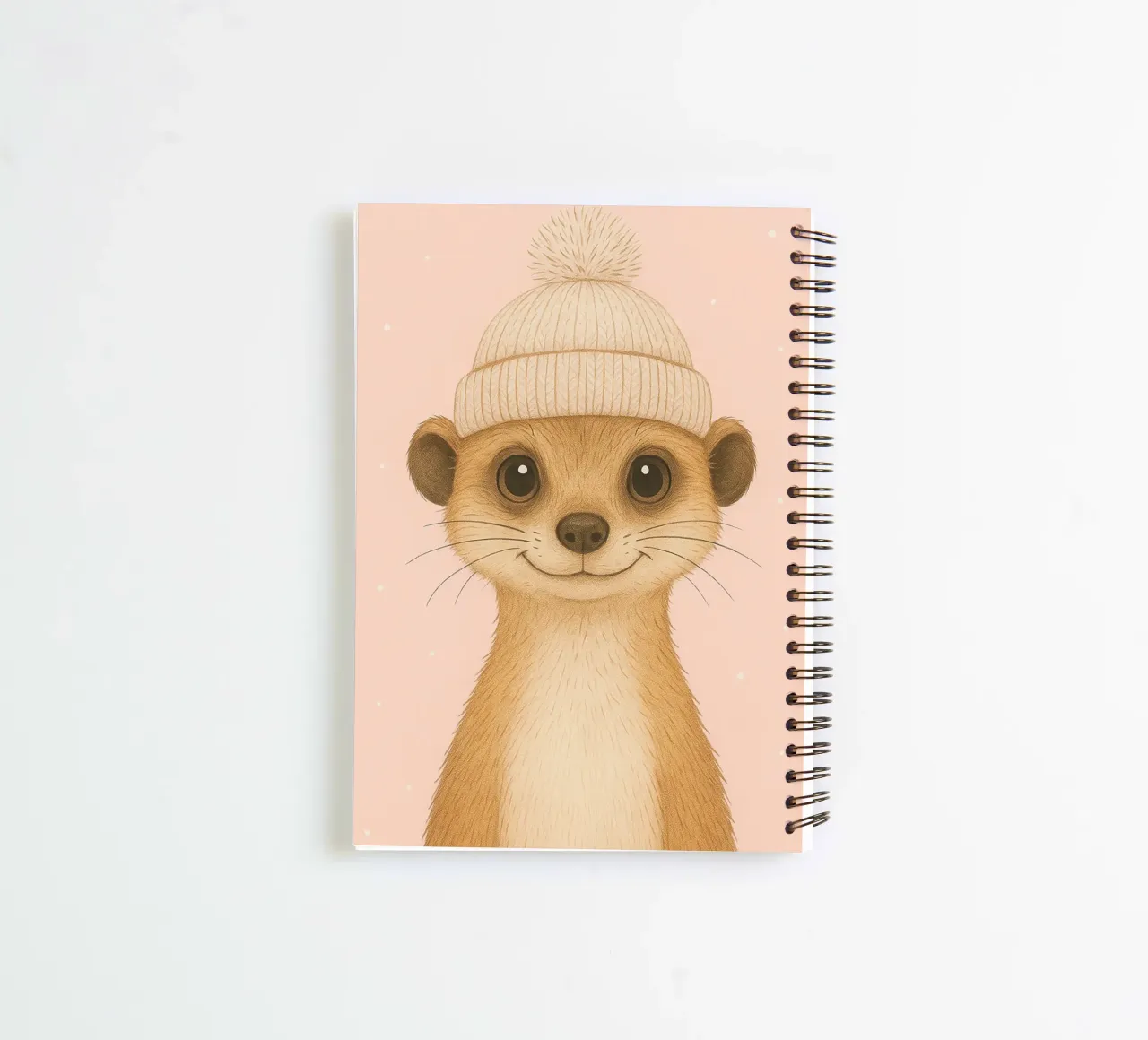 Meerkat in Beanie Cap spiral notebook by Attaboy Dsgn