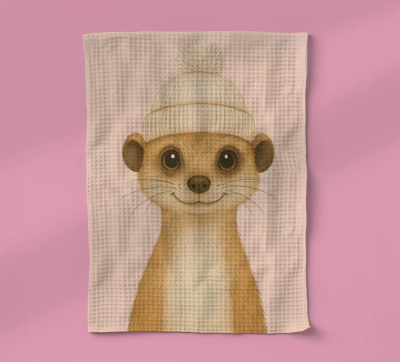 Meerkat in Beanie Cap canovaccio da cucina da Attaboy Dsgn