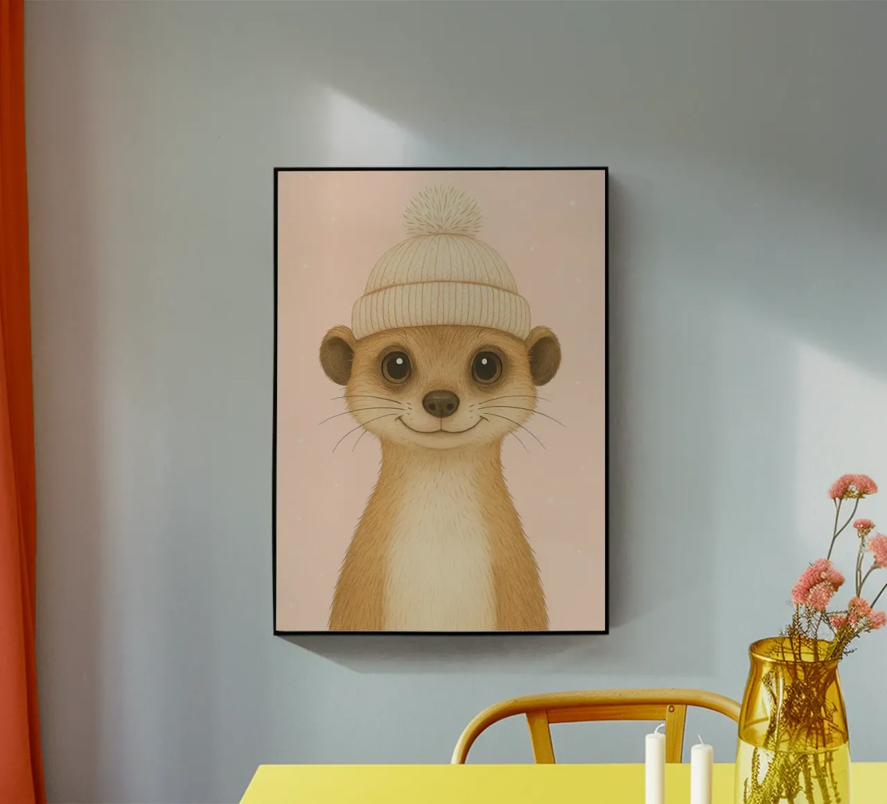 Meerkat in Beanie Cap plexiglass da Attaboy Dsgn