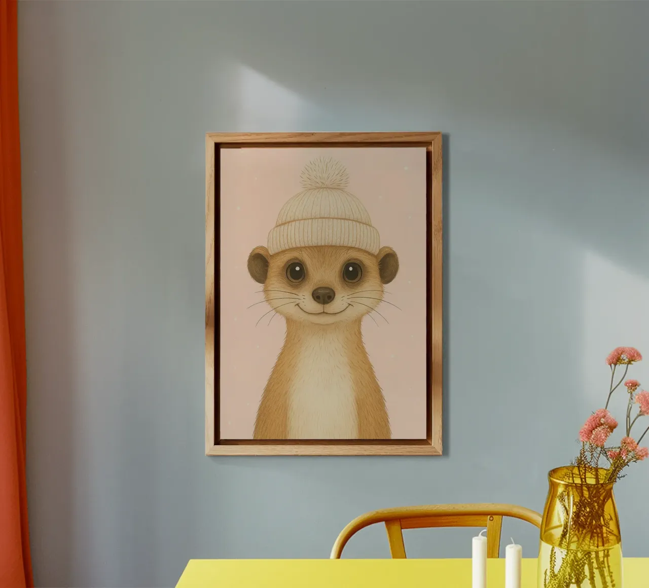 Meerkat in Beanie Cap alluminio dibond da Attaboy Dsgn