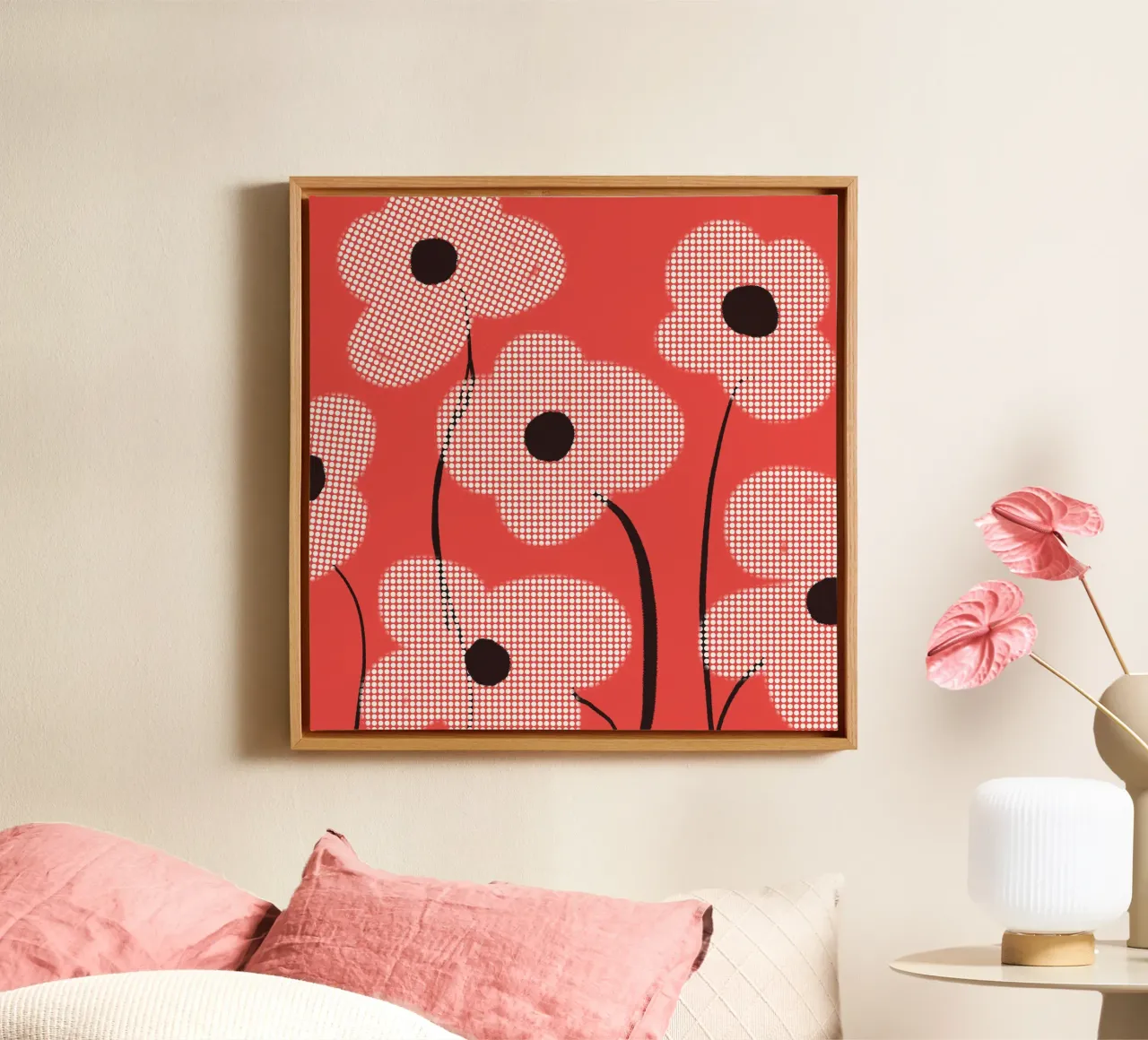 Audace in fiore tela con Cornice a cassetta da LeaDArt
