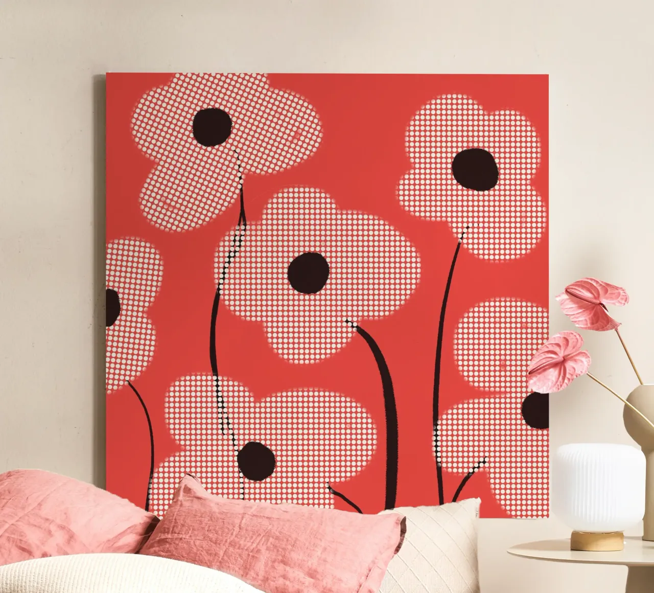 Audace in fiore tela con Cornice a cassetta da LeaDArt
