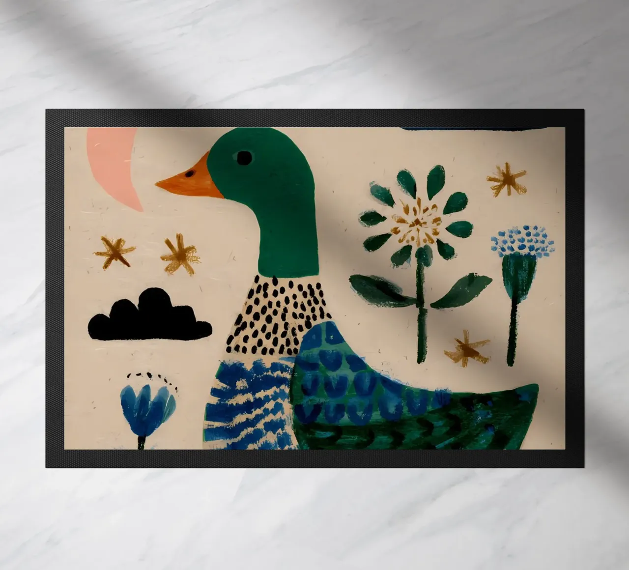 Schattige Eend deurmat van IamHomeStudio