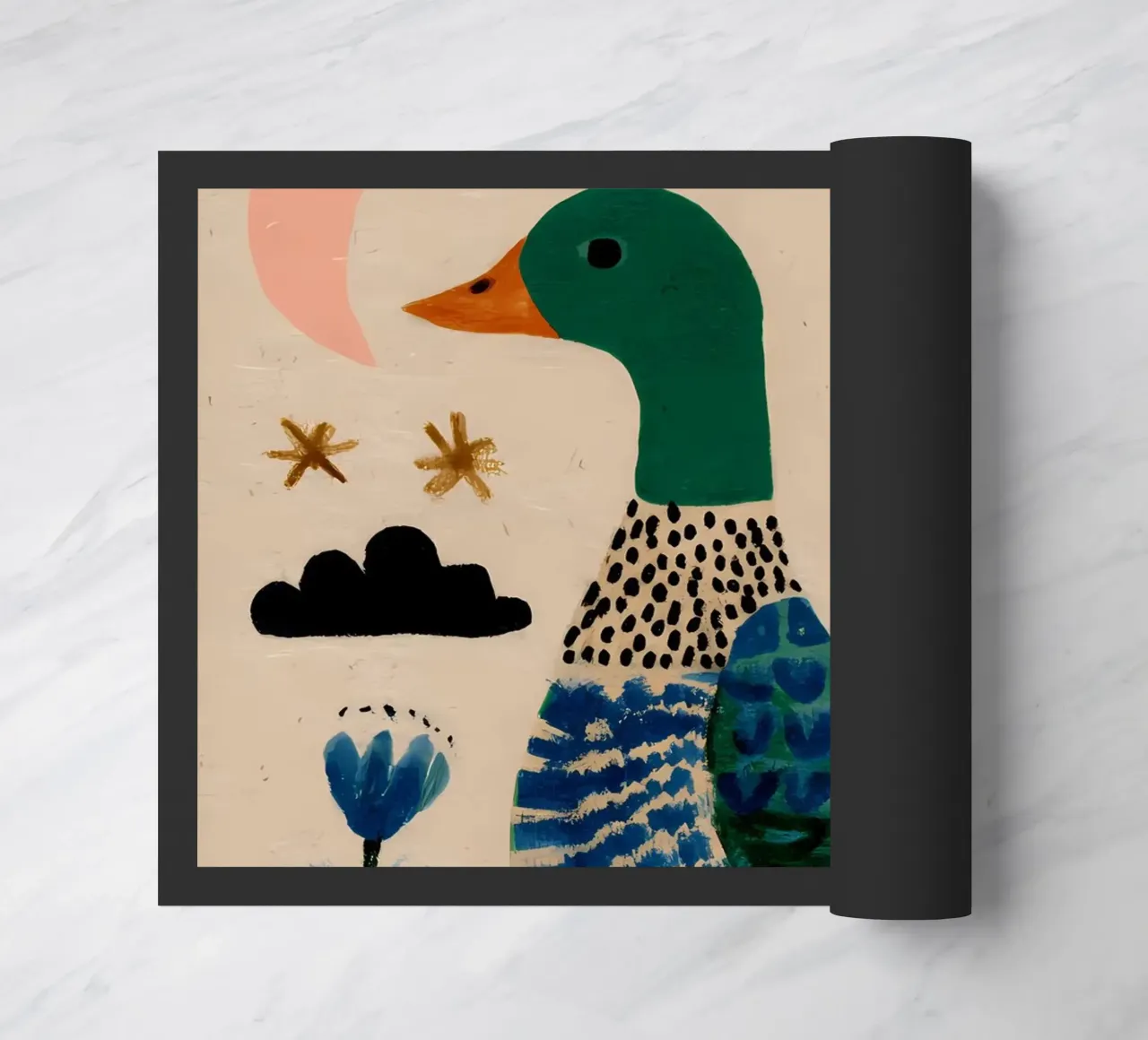 Schattige Eend deurmat van IamHomeStudio