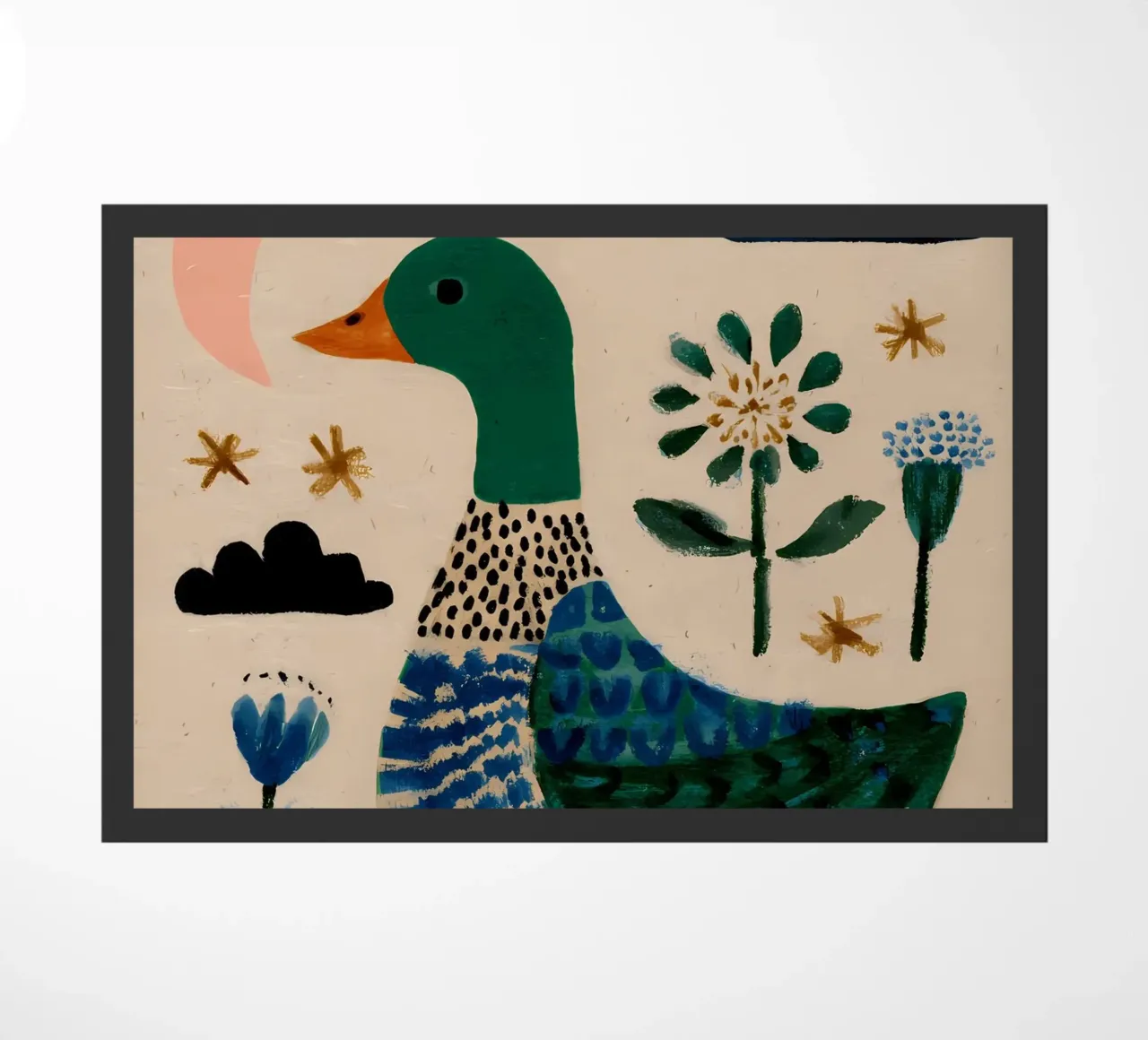 Schattige Eend deurmat van IamHomeStudio