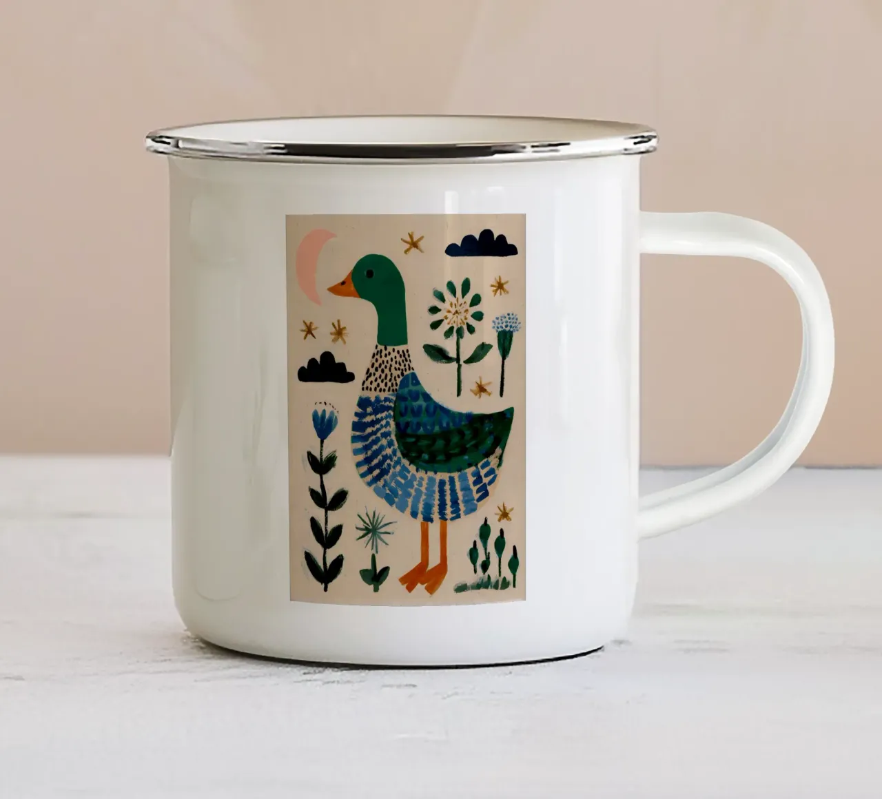 Anatra carina tazza in smalto da IamHomeStudio