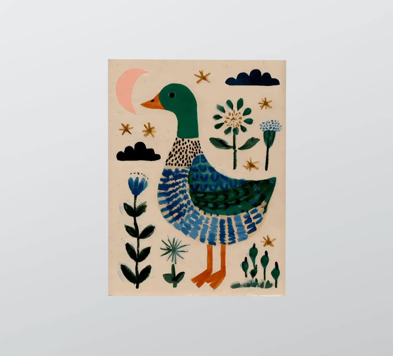 Schattige Eend sticker van IamHomeStudio