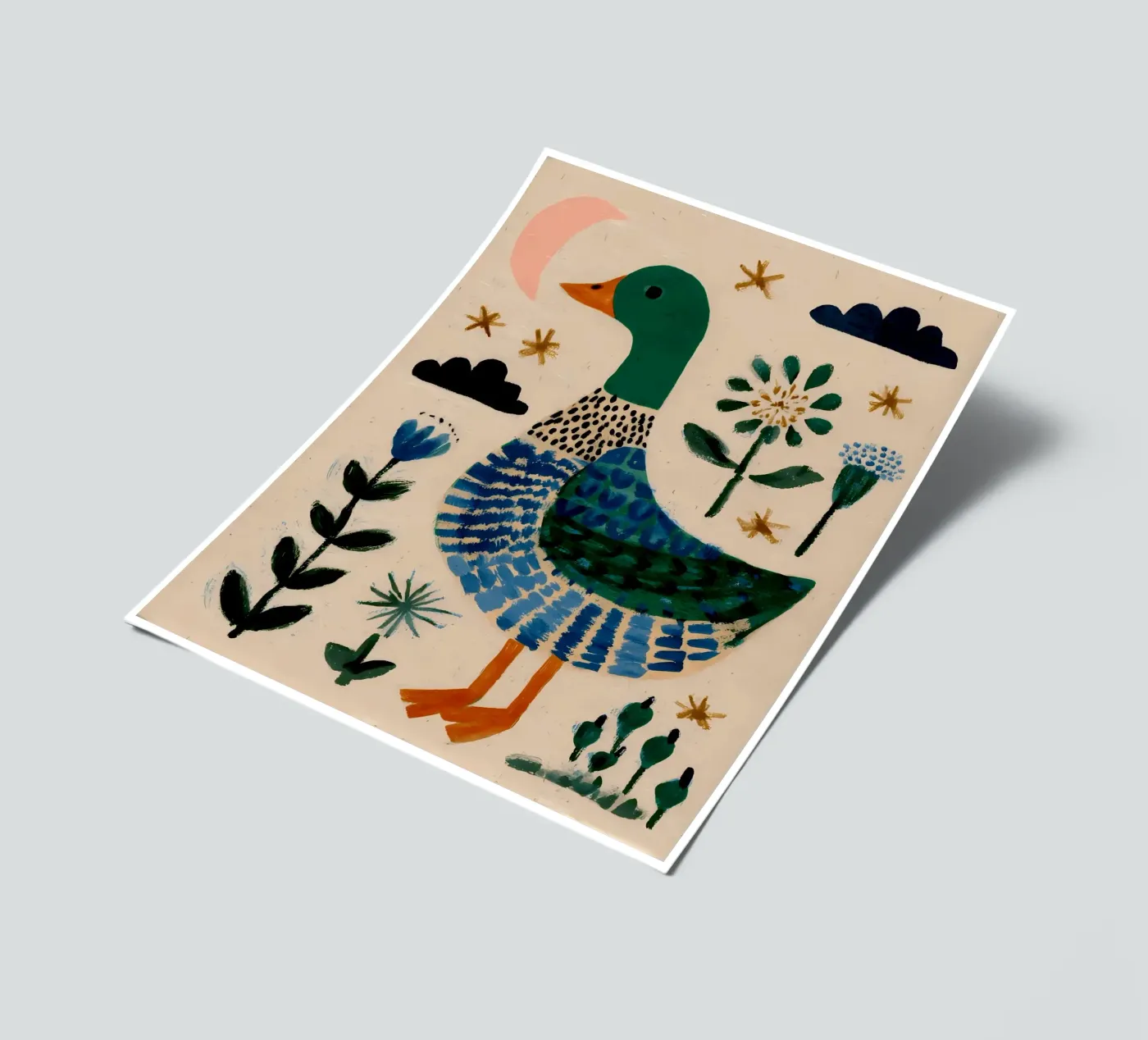 Schattige Eend stickervel van IamHomeStudio