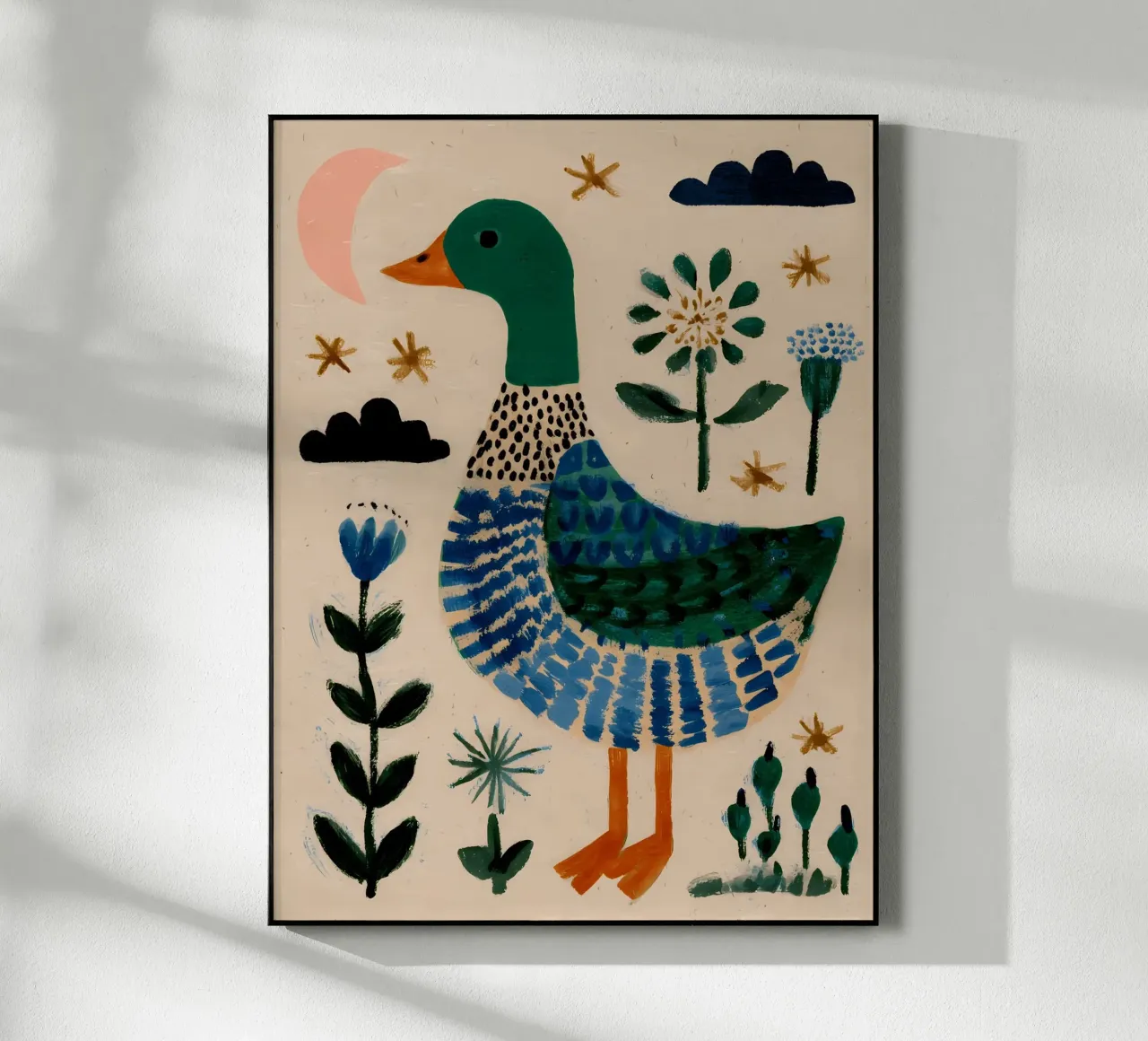 Schattige Eend acryl van IamHomeStudio