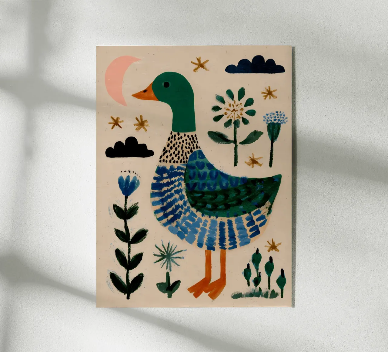 Schattige Eend acryl van IamHomeStudio