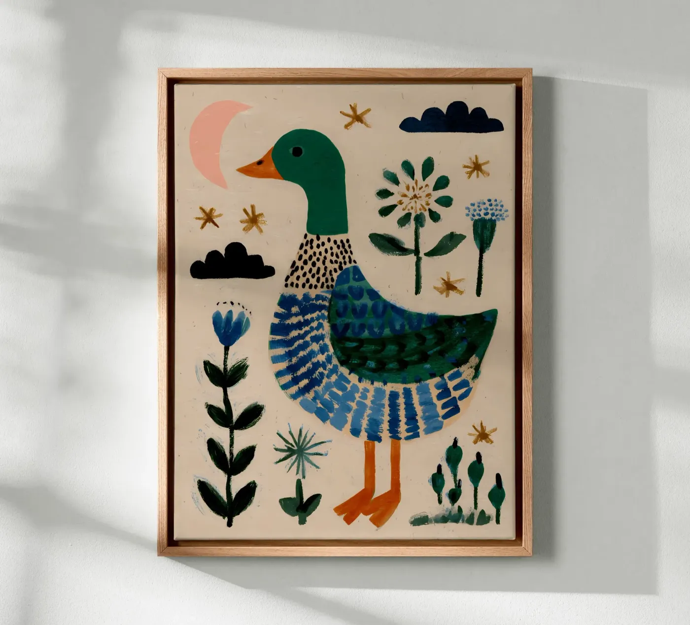 Schattige Eend canvas van IamHomeStudio