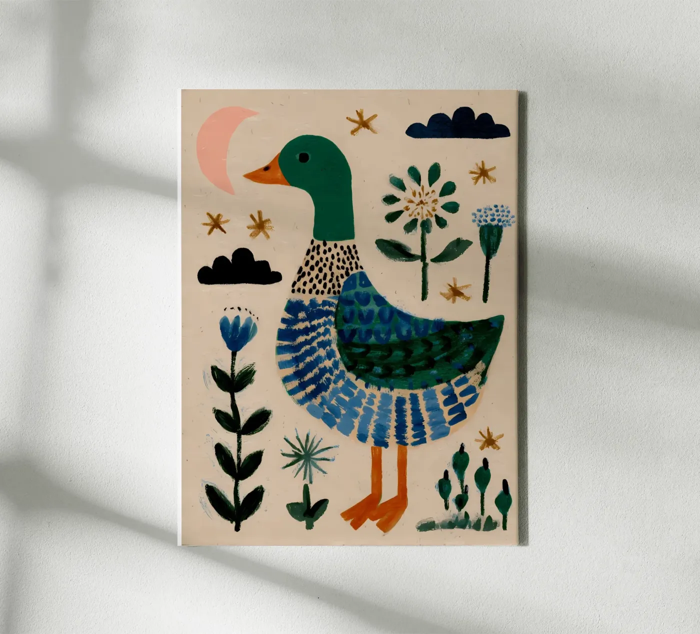 Schattige Eend canvas van IamHomeStudio