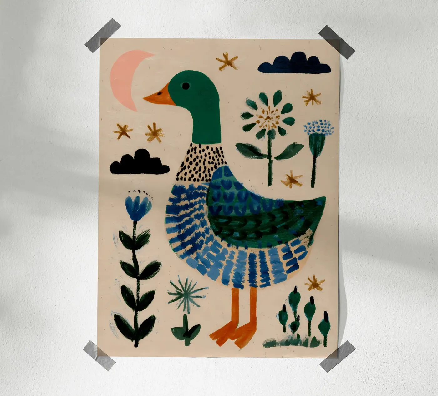 Schattige Eend poster van IamHomeStudio