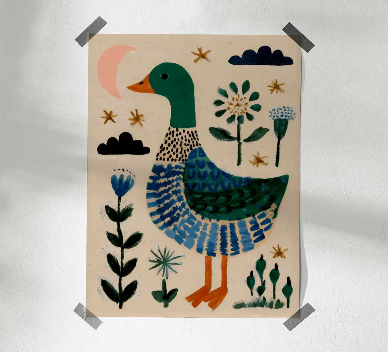 Schattige Eend poster van IamHomeStudio