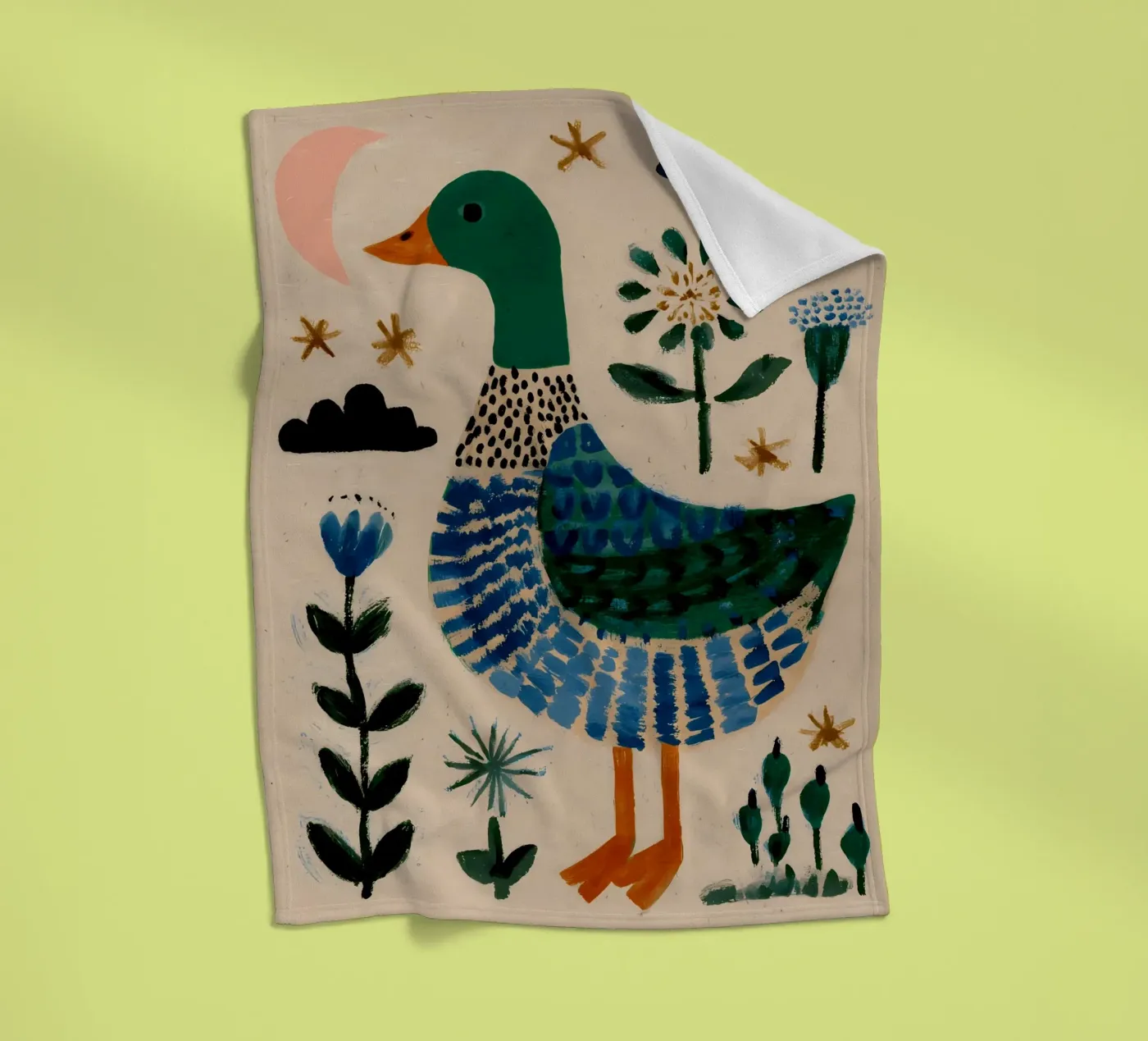 Cute Duck Fleecedecke von IamHomeStudio