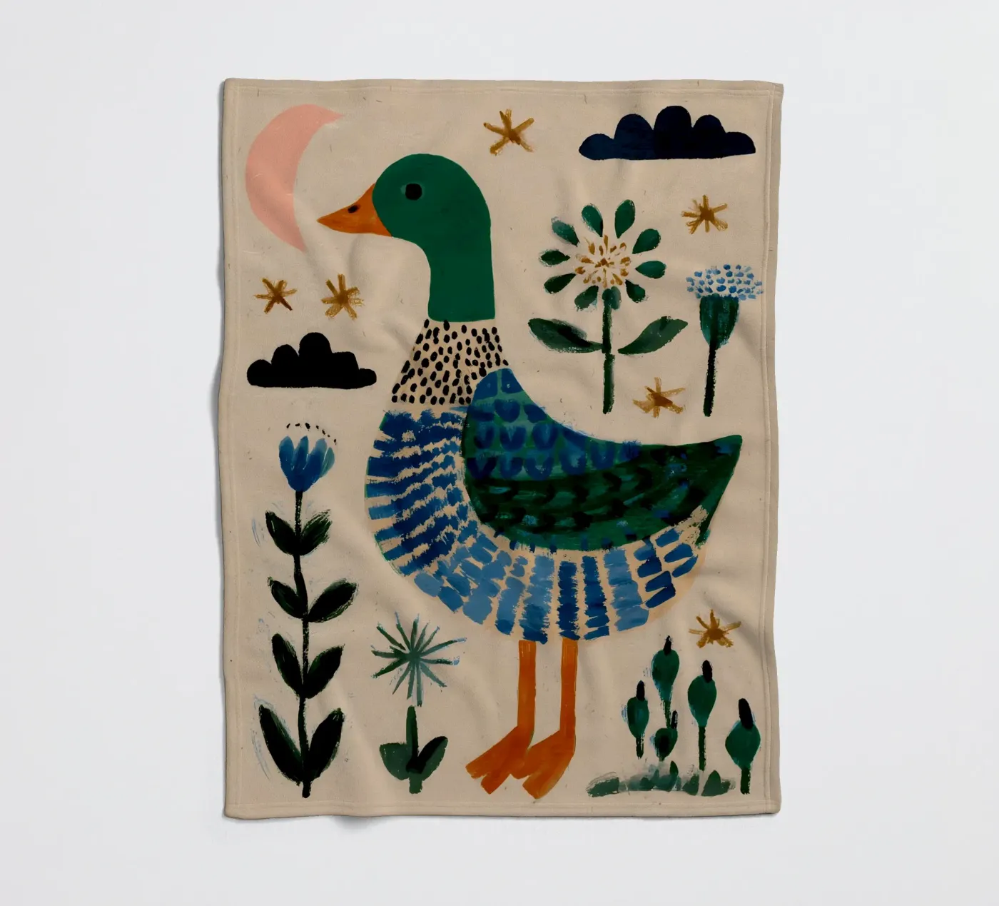 Cute Duck Fleecedecke von IamHomeStudio