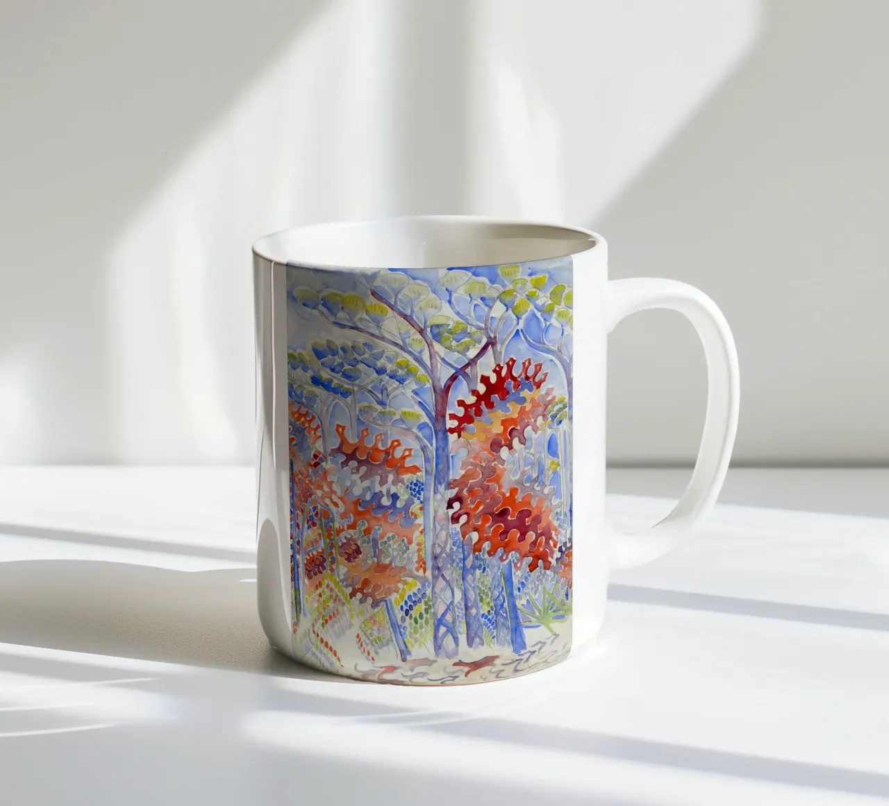 Bosco d'autunno, 1942 tazza in ceramica da Damian Jackson