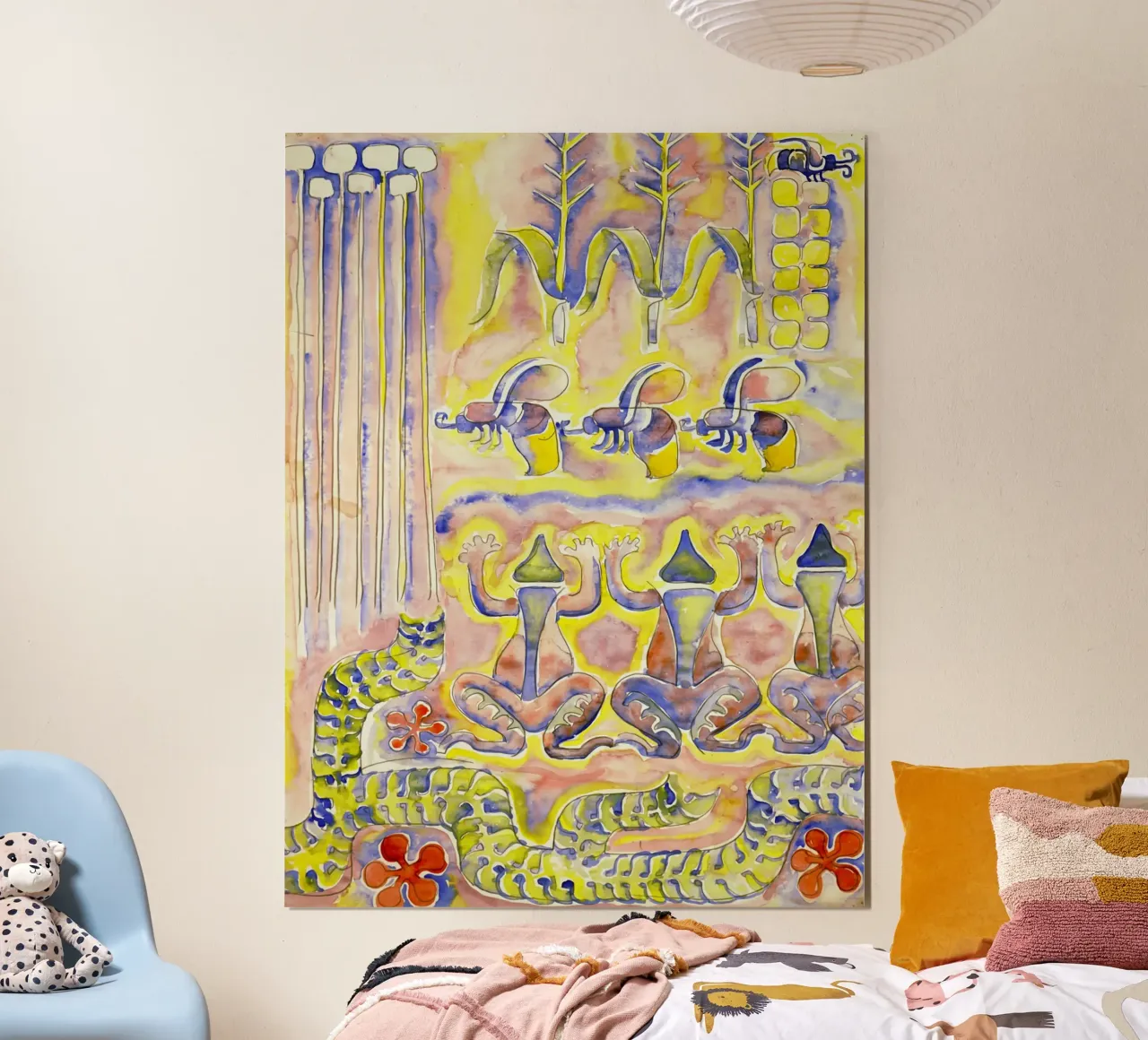 Rane, insetti e fiori poster con telaio in alluminio da Damian Jackson