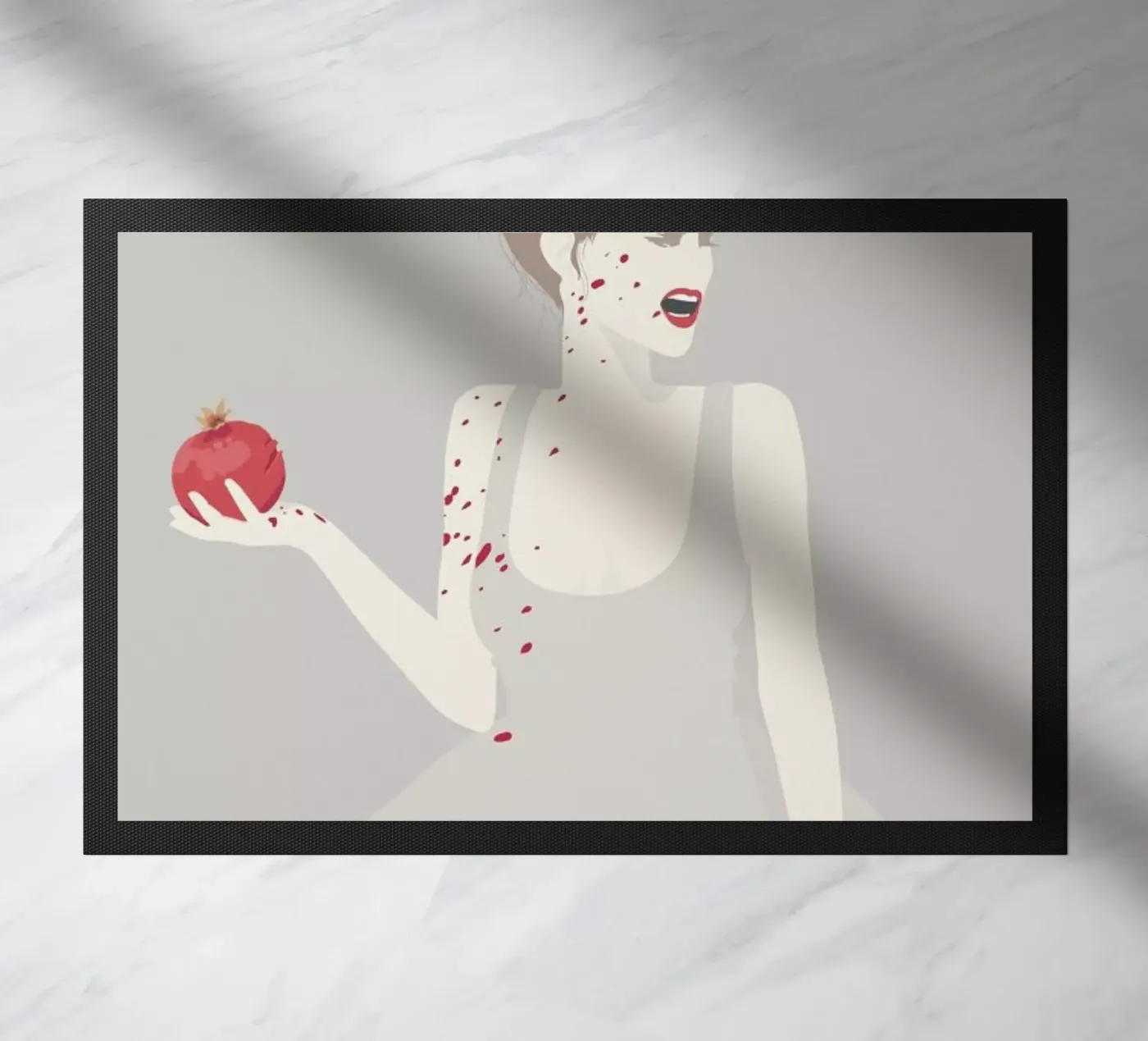 Pomegranate doormat by Bahar Seyedin