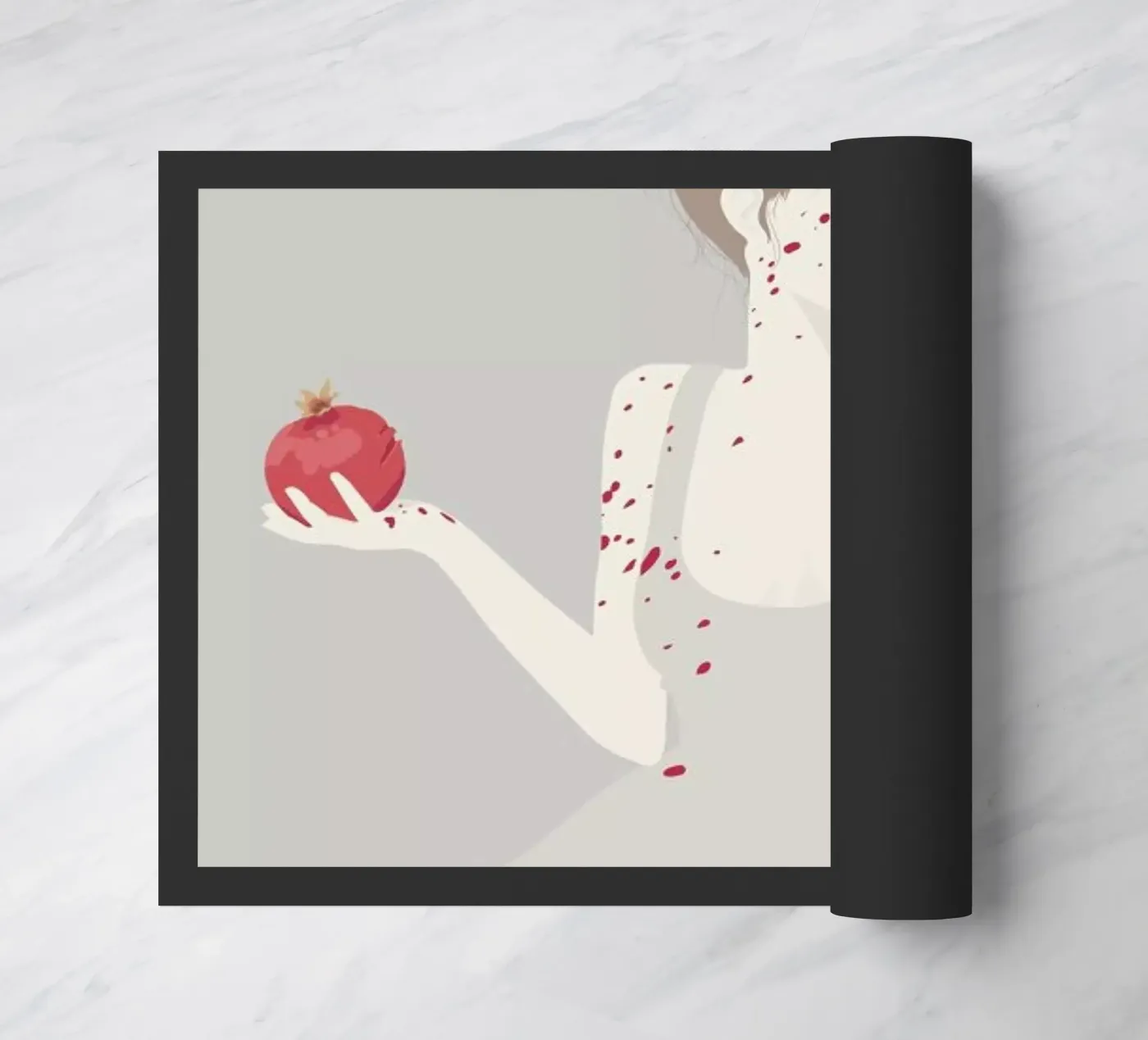 Pomegranate doormat by Bahar Seyedin