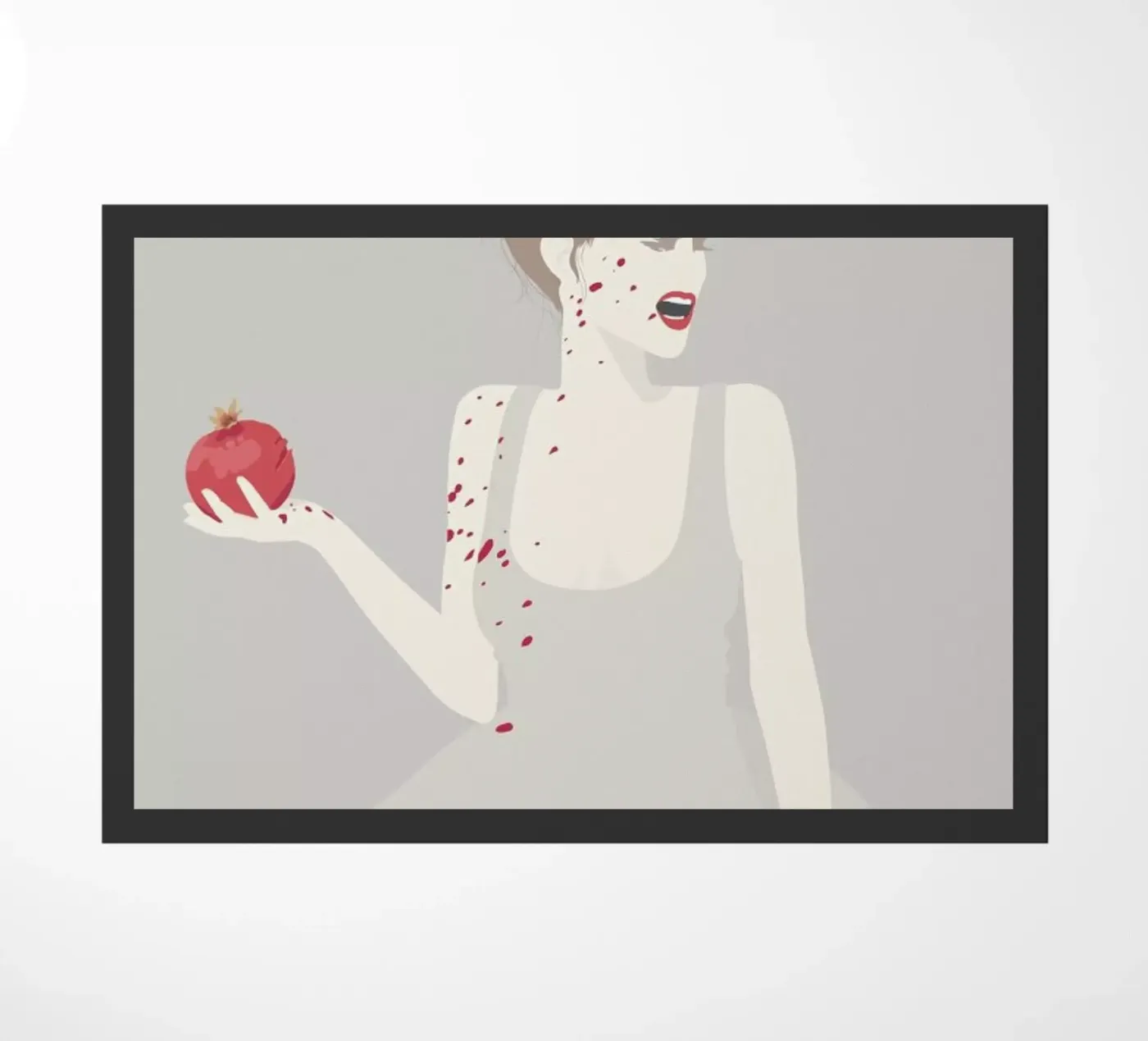 Pomegranate doormat by Bahar Seyedin