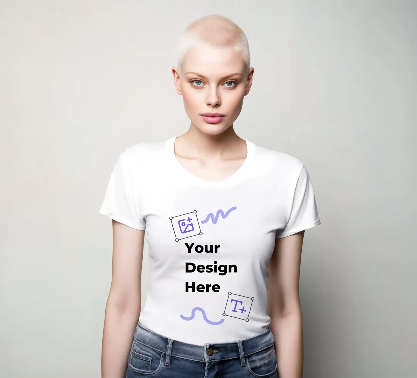 Your Design Here t-shirt da donna da JUNIQE