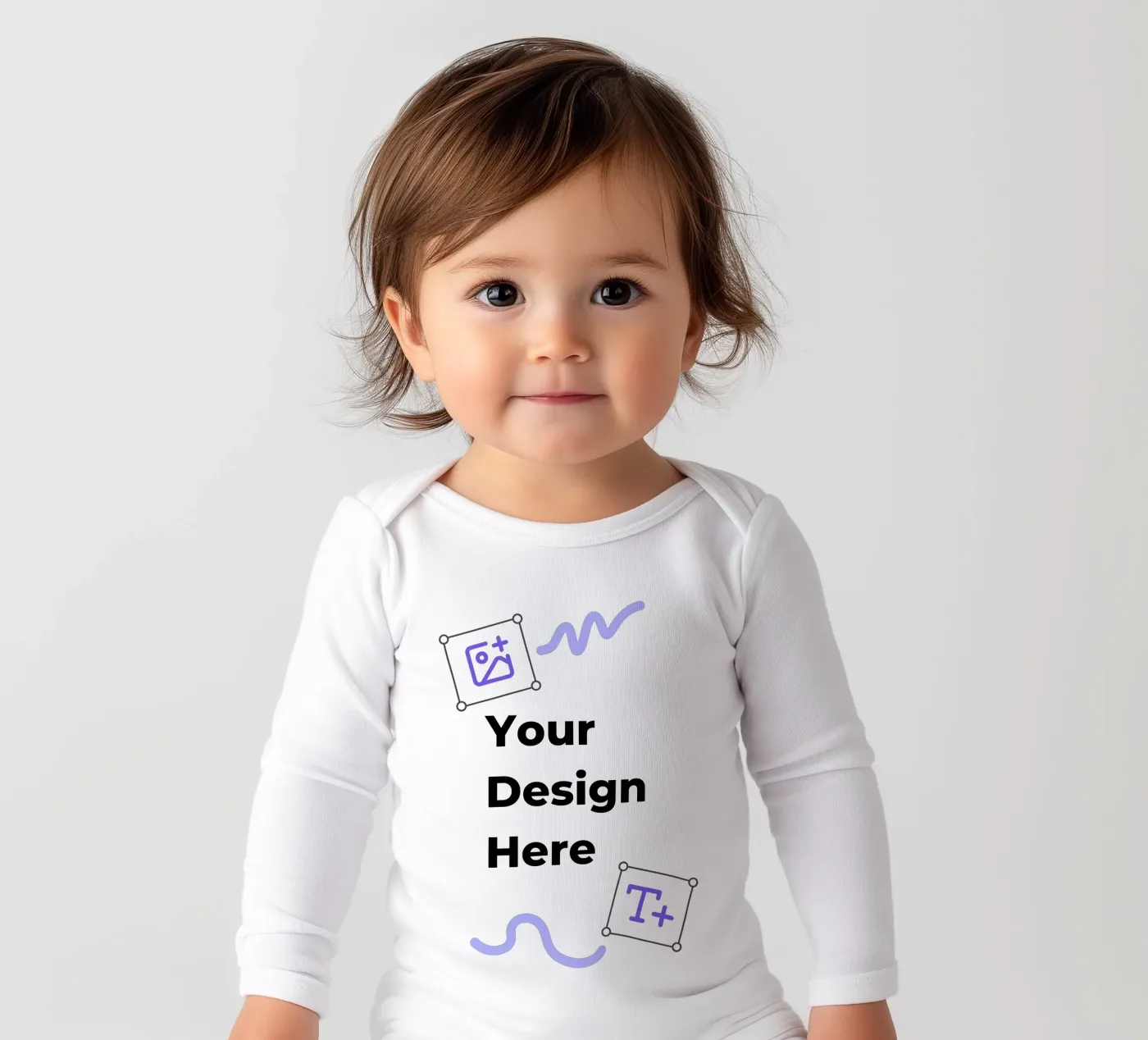 Your Design Here body neonato maniche lunghe da JUNIQE