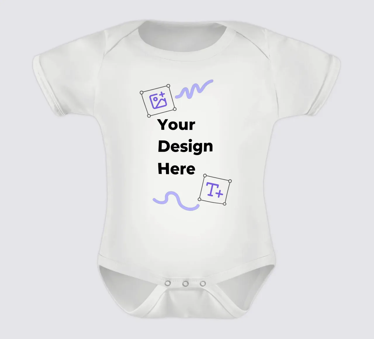 Your Design Here short-sleeve baby romper by JUNIQE